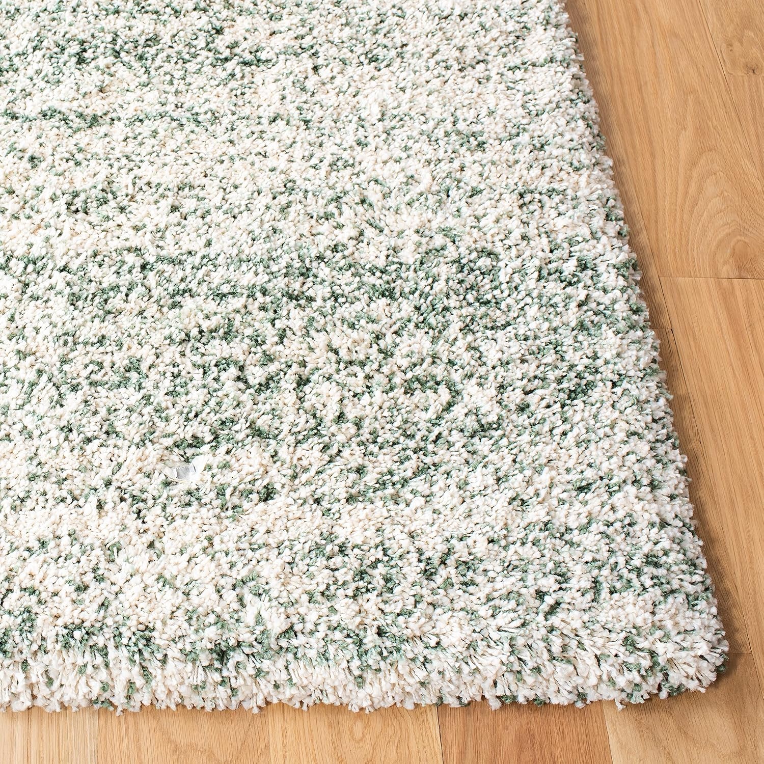 image:imageSAFAVIEH Hudson Shag Collection Area Rug 9 x 12 IvoryGreen Geometric Design Plush 19 Inch Thick Ideal for High Traffic Areas in Living Room Bedroom Dining SGH295X