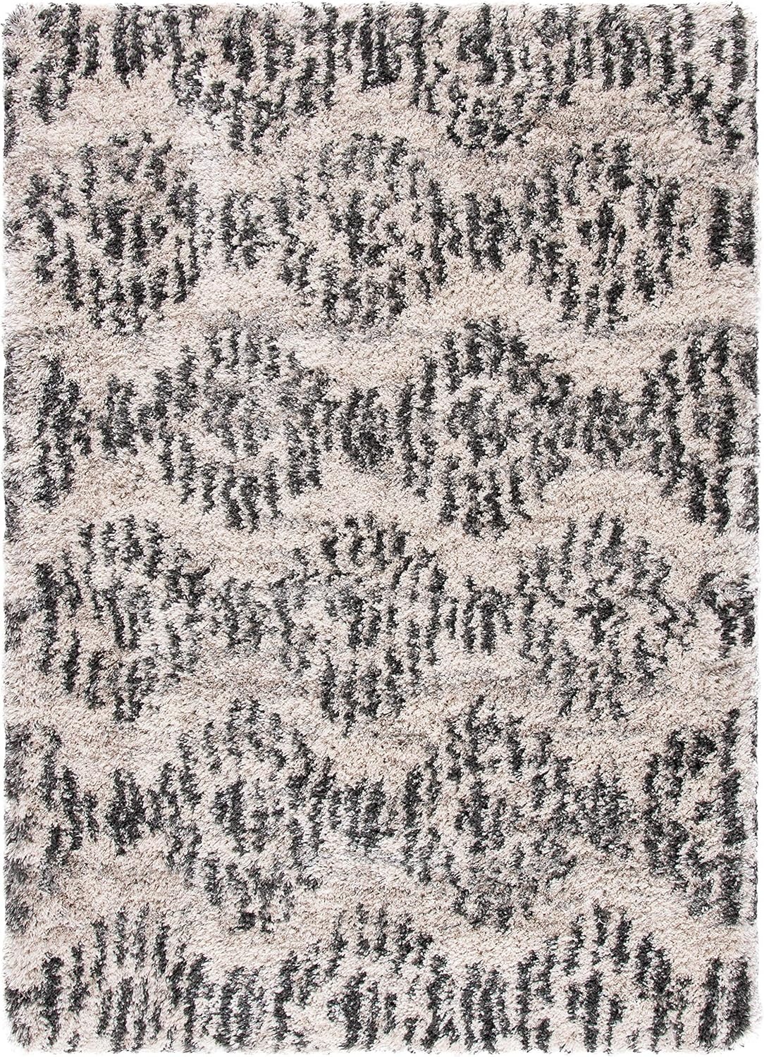image:imageSAFAVIEH Iceland Shag Collection Area Rug 9 x 12 Cream amp Grey Modern Design NonShedding amp Easy Care 26inch Thick Ideal for High Traffic Areas in Living Room Bedroom ISG518ACreamGrey
