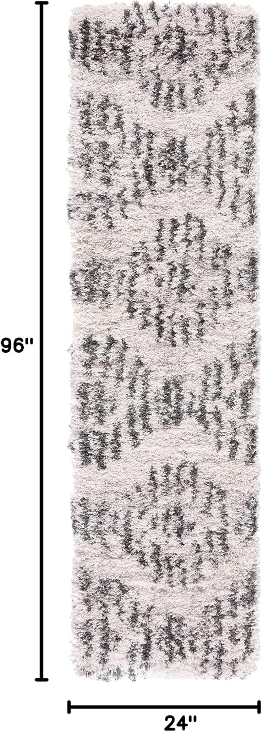 image:imageSAFAVIEH Iceland Shag Collection Area Rug 9 x 12 Cream amp Grey Modern Design NonShedding amp Easy Care 26inch Thick Ideal for High Traffic Areas in Living Room Bedroom ISG518ACreamGrey