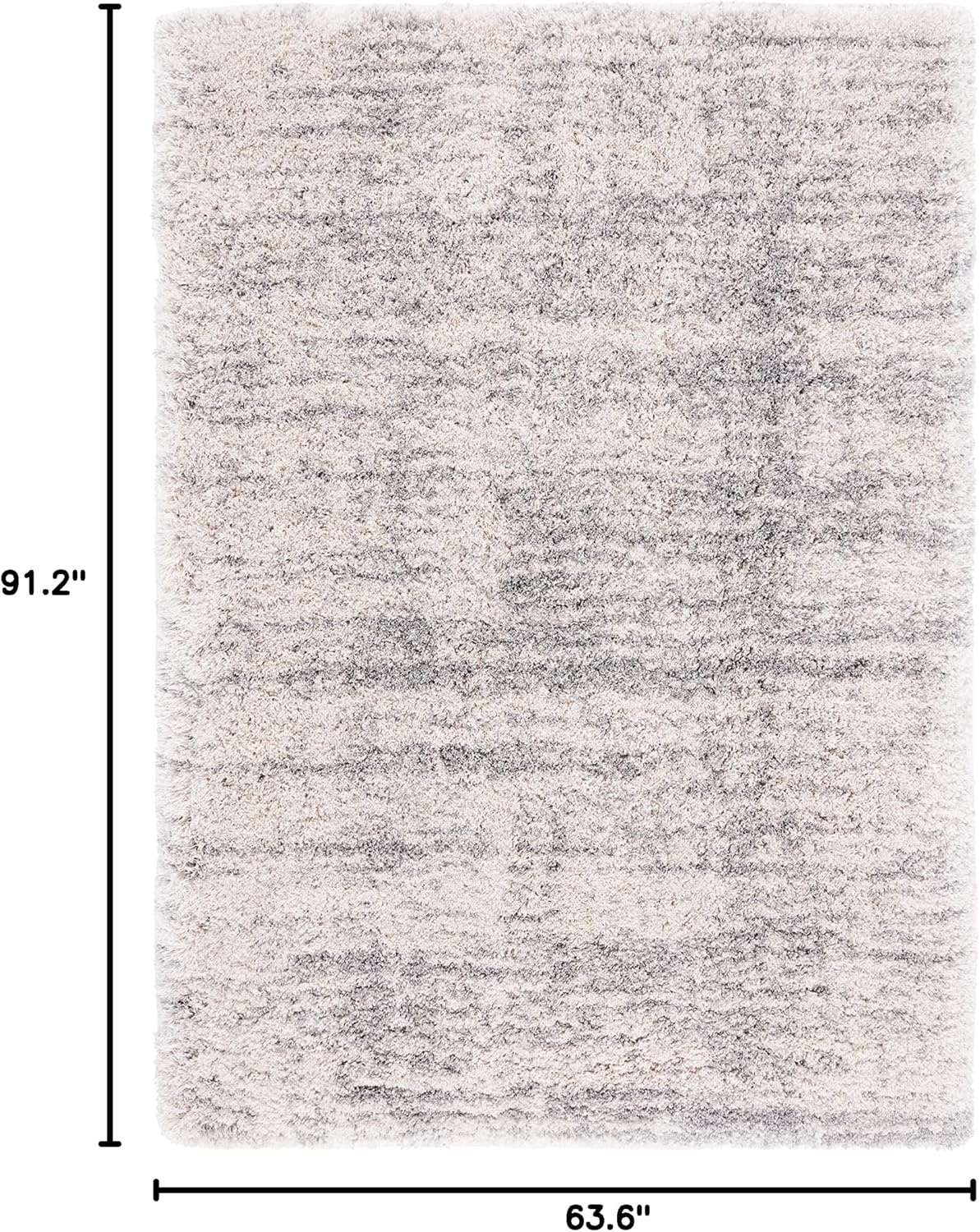 image:imageSAFAVIEH Iceland Shag Collection Area Rug 9 x 12 Dark Grey amp Ivory Modern Design NonShedding amp Easy Care 26inch Thick Ideal for High Traffic Areas in Living Room Bedroom ISG511HIvoryGrey