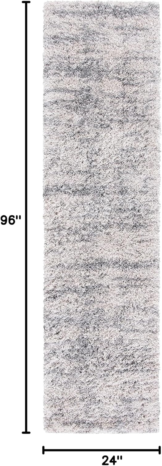 image:imageSAFAVIEH Iceland Shag Collection Area Rug 9 x 12 Dark Grey amp Ivory Modern Design NonShedding amp Easy Care 26inch Thick Ideal for High Traffic Areas in Living Room Bedroom ISG511HIvoryGrey