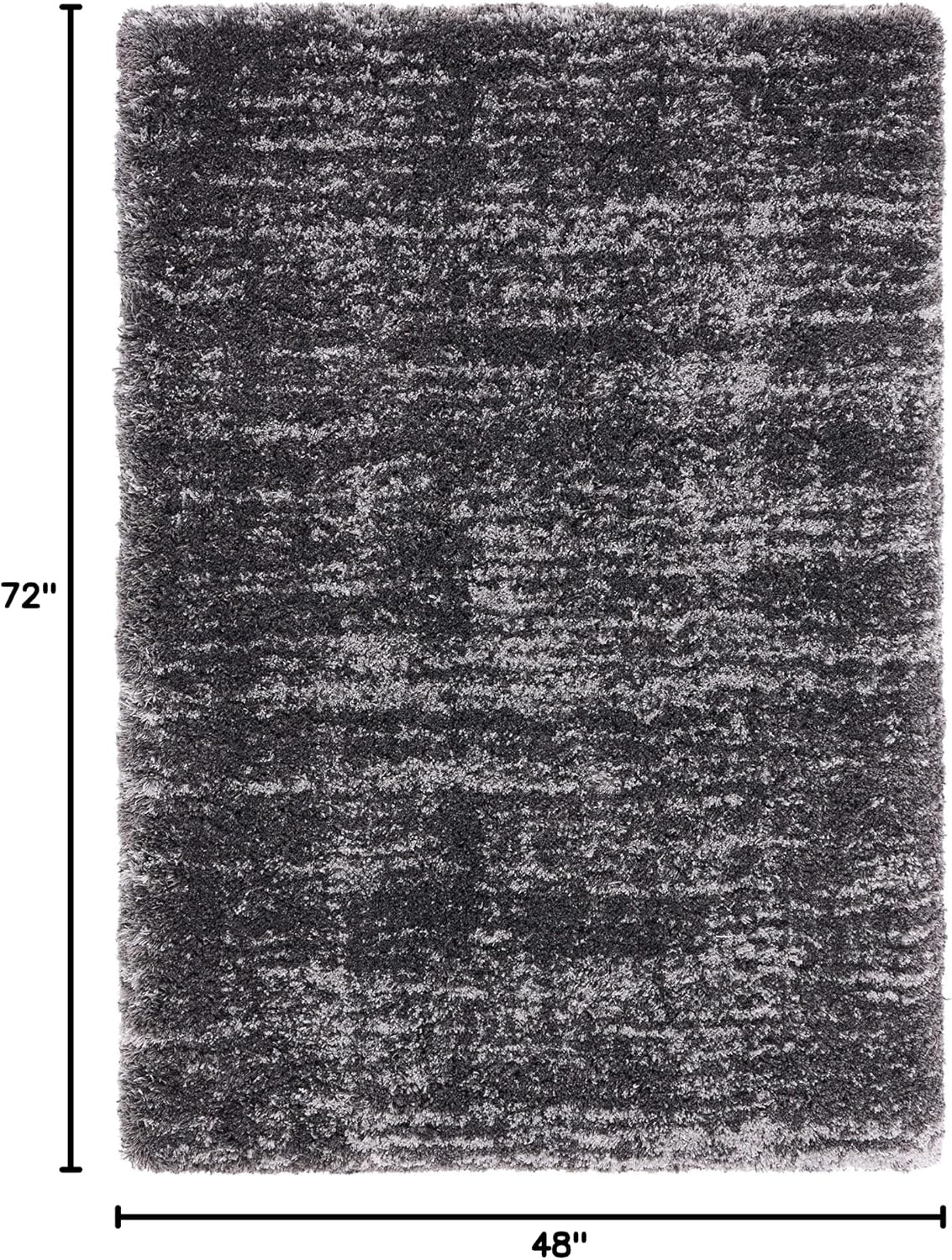 image:imageSAFAVIEH Iceland Shag Collection Area Rug 9 x 12 Dark Grey amp Ivory Modern Design NonShedding amp Easy Care 26inch Thick Ideal for High Traffic Areas in Living Room Bedroom ISG511HDark GreyIvory