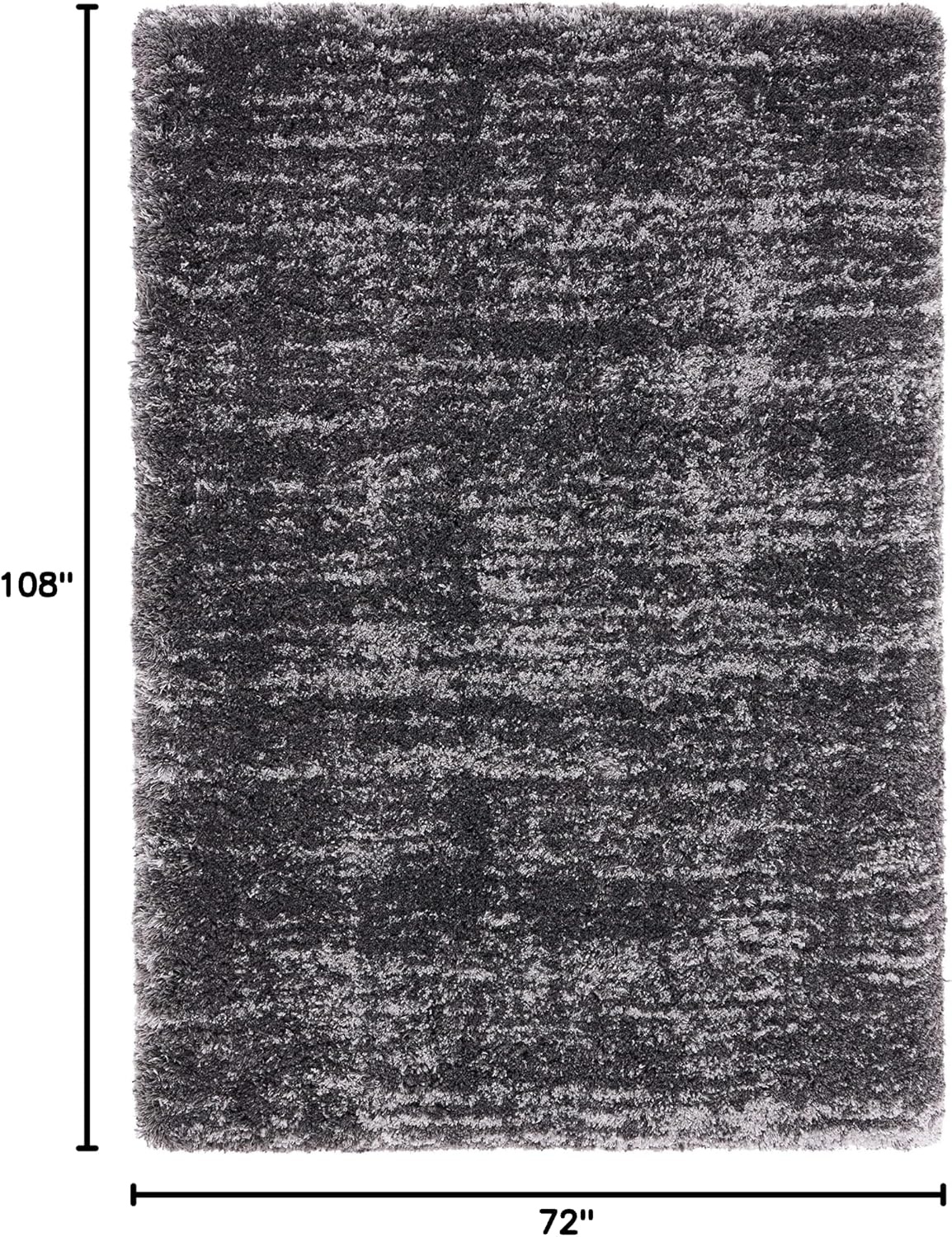 image:imageSAFAVIEH Iceland Shag Collection Area Rug 9 x 12 Dark Grey amp Ivory Modern Design NonShedding amp Easy Care 26inch Thick Ideal for High Traffic Areas in Living Room Bedroom ISG511HDark GreyIvory
