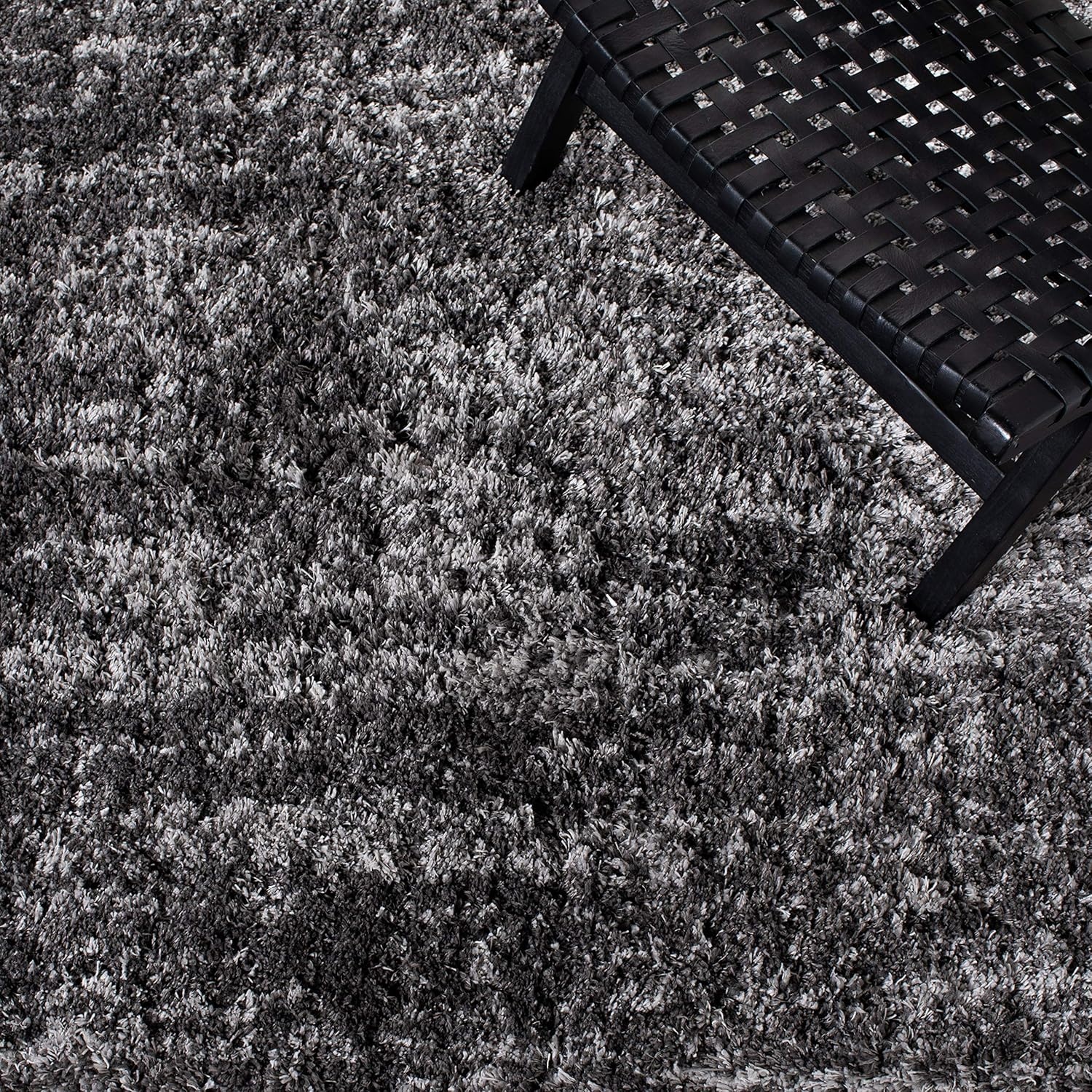 image:imageSAFAVIEH Iceland Shag Collection Area Rug 9 x 12 Dark Grey amp Ivory Modern Design NonShedding amp Easy Care 26inch Thick Ideal for High Traffic Areas in Living Room Bedroom ISG511HDark GreyIvory