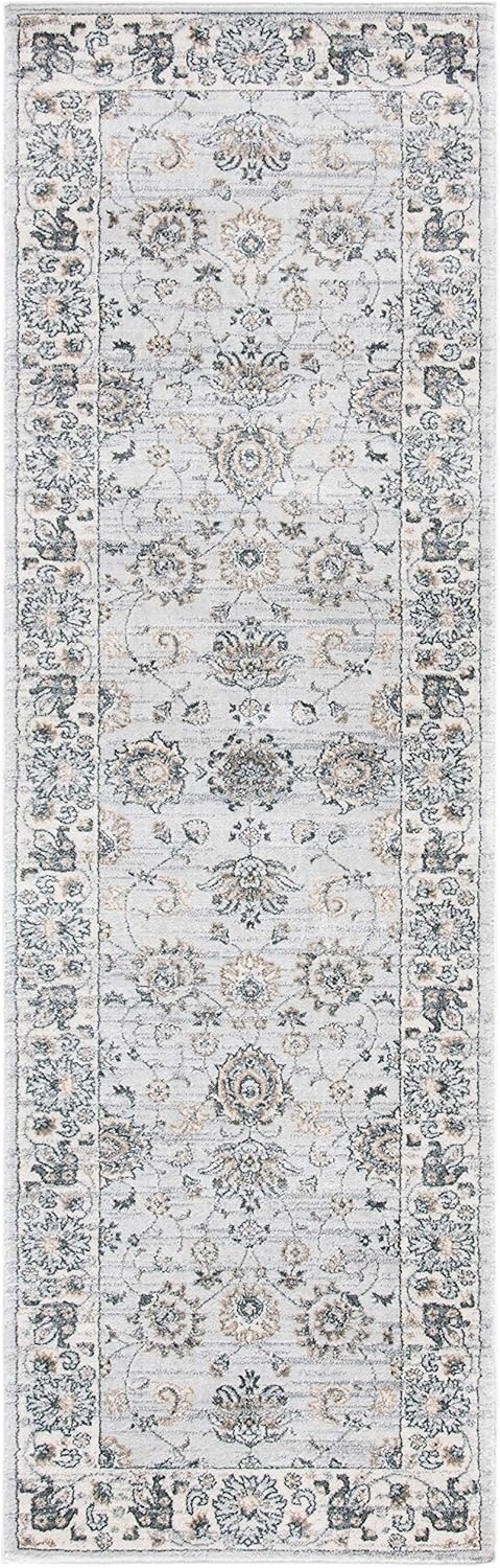 image:imageSAFAVIEH Isabella Collection Area Rug 9 x 12 Light Blue amp Cream Oriental Design NonShedding amp Easy Care Ideal for High Traffic Areas in Living Room Bedroom ISA940MLight GreyCream