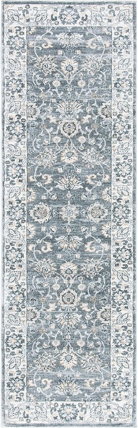 image:imageSAFAVIEH Isabella Collection Area Rug 9 x 12 Light Blue amp Cream Oriental Design NonShedding amp Easy Care Ideal for High Traffic Areas in Living Room Bedroom ISA940MGreyCream