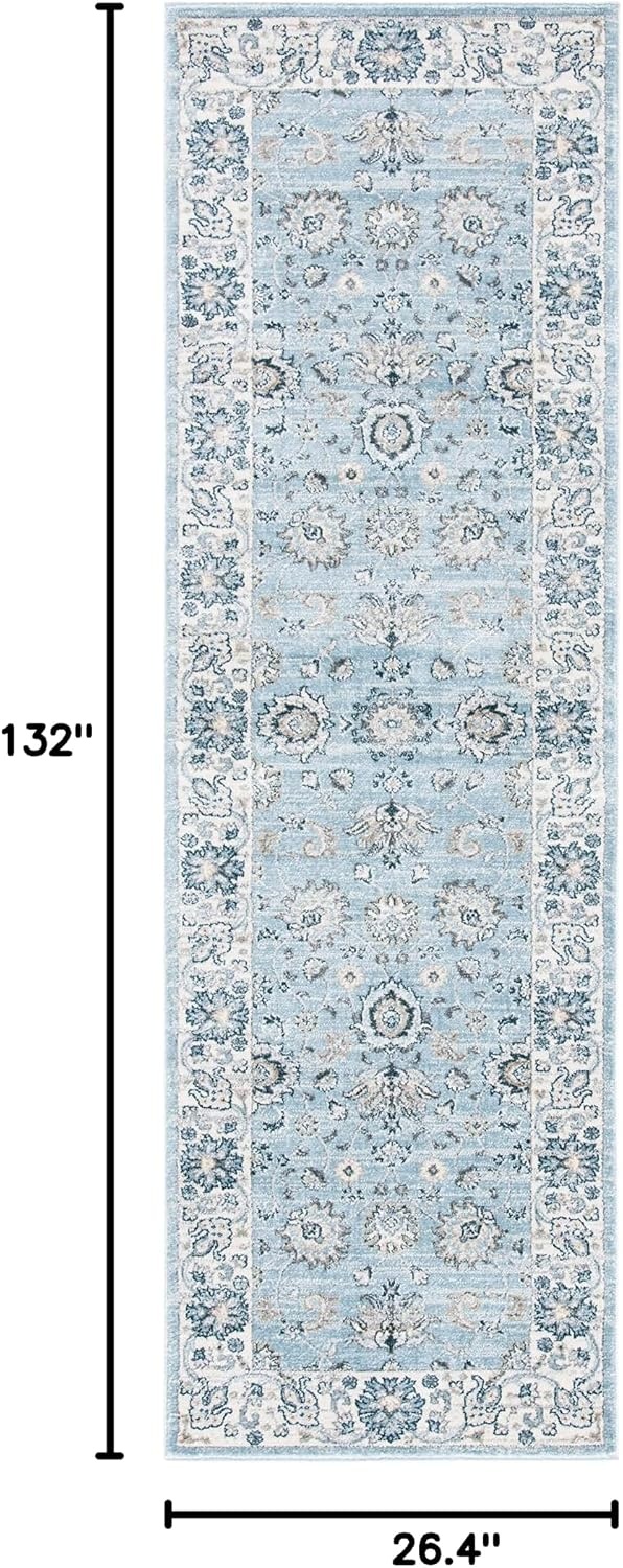 image:imageSAFAVIEH Isabella Collection Area Rug 9 x 12 Light Blue amp Cream Oriental Design NonShedding amp Easy Care Ideal for High Traffic Areas in Living Room Bedroom ISA940MLight BlueCream
