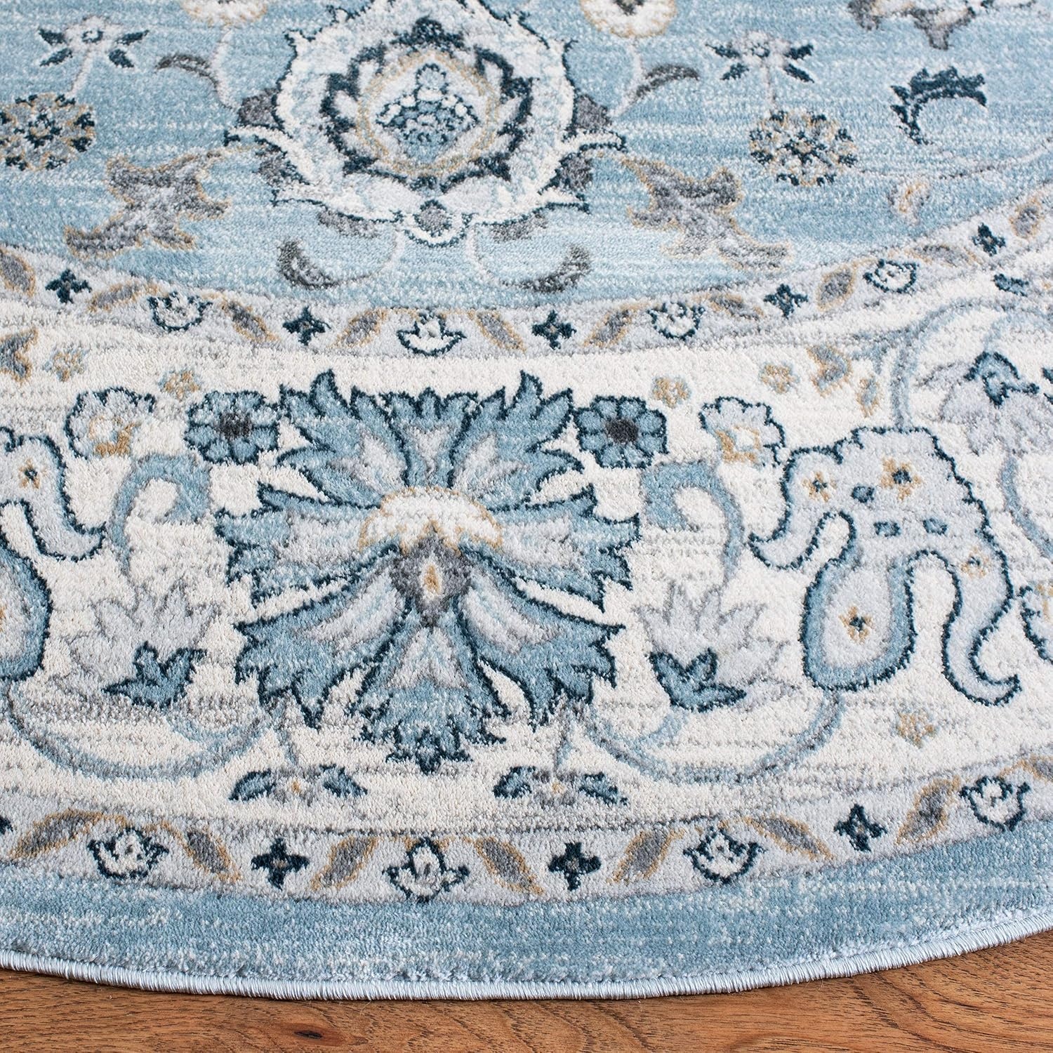 image:imageSAFAVIEH Isabella Collection Area Rug 9 x 12 Light Blue amp Cream Oriental Design NonShedding amp Easy Care Ideal for High Traffic Areas in Living Room Bedroom ISA940MLight BlueCream