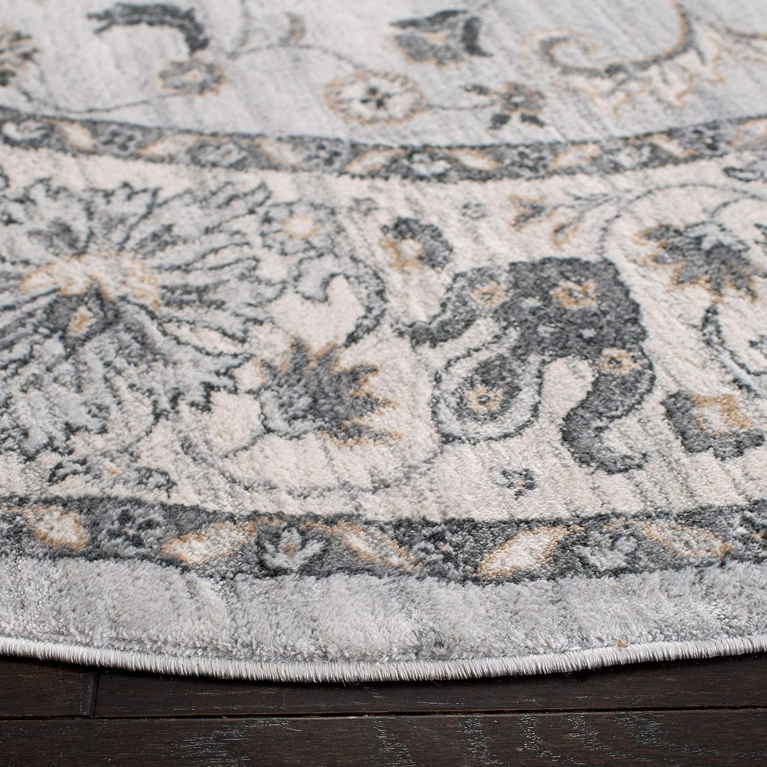 image:imageSAFAVIEH Isabella Collection Area Rug 9 x 12 Light Blue amp Cream Oriental Design NonShedding amp Easy Care Ideal for High Traffic Areas in Living Room Bedroom ISA940MLight GreyCream