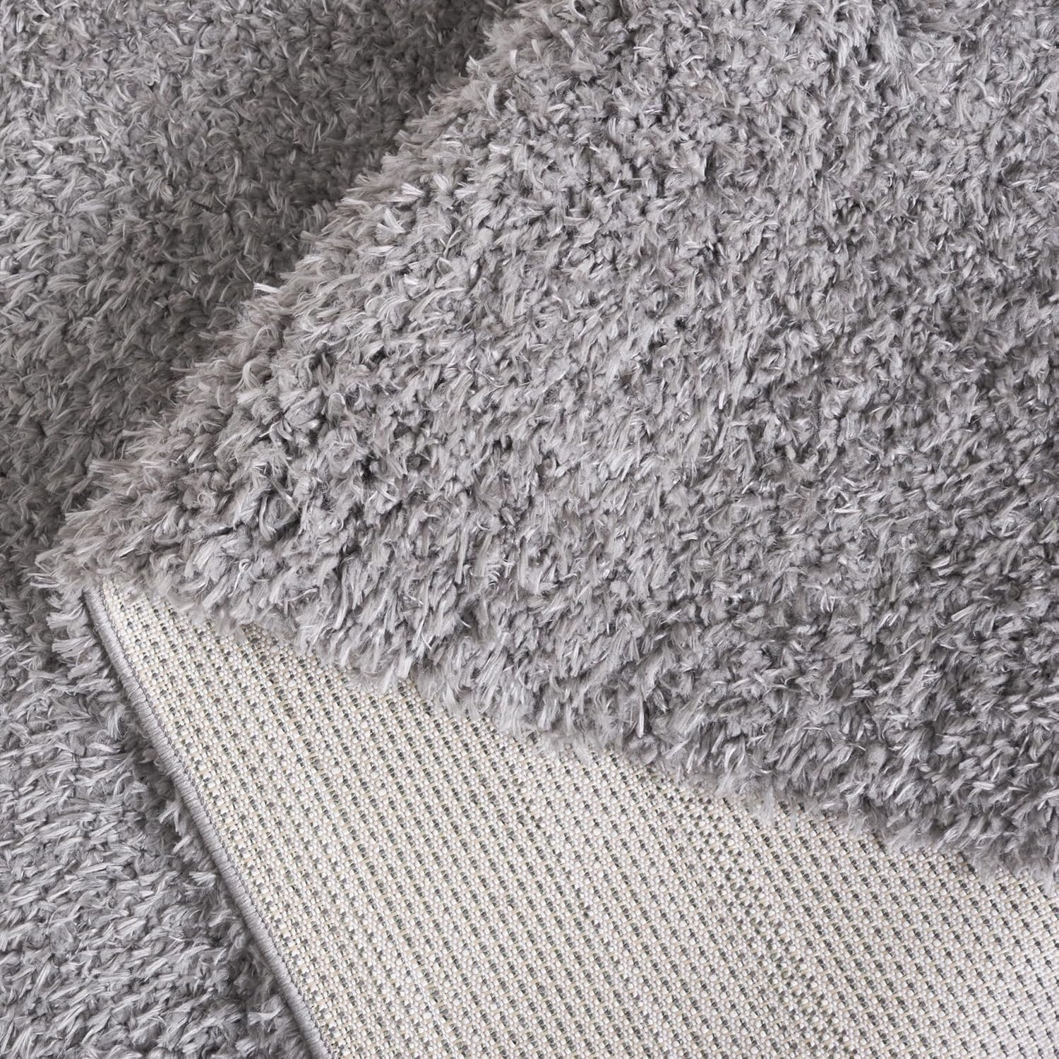 image:imageSAFAVIEH Lindsay Shag Collection Area Rug 9 x 12 Beige Modern Design 2inch Thick Ideal for the Living Room Dining Bedroom LNS560BDark Grey
