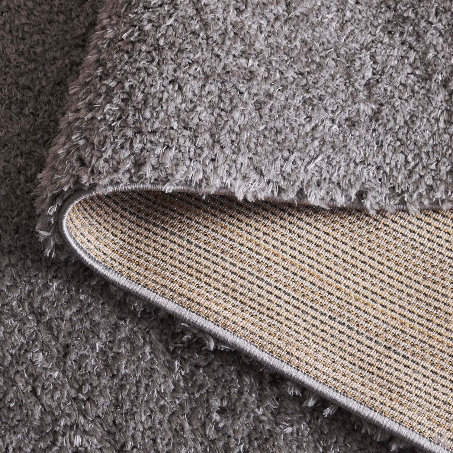 image:imageSAFAVIEH Lindsay Shag Collection Area Rug 9 x 12 Beige Modern Design 2inch Thick Ideal for the Living Room Dining Bedroom LNS560BDark Grey