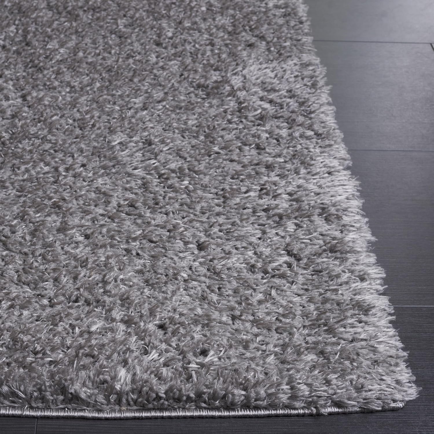 image:imageSAFAVIEH Lindsay Shag Collection Area Rug 9 x 12 Beige Modern Design 2inch Thick Ideal for the Living Room Dining Bedroom LNS560BDark Grey
