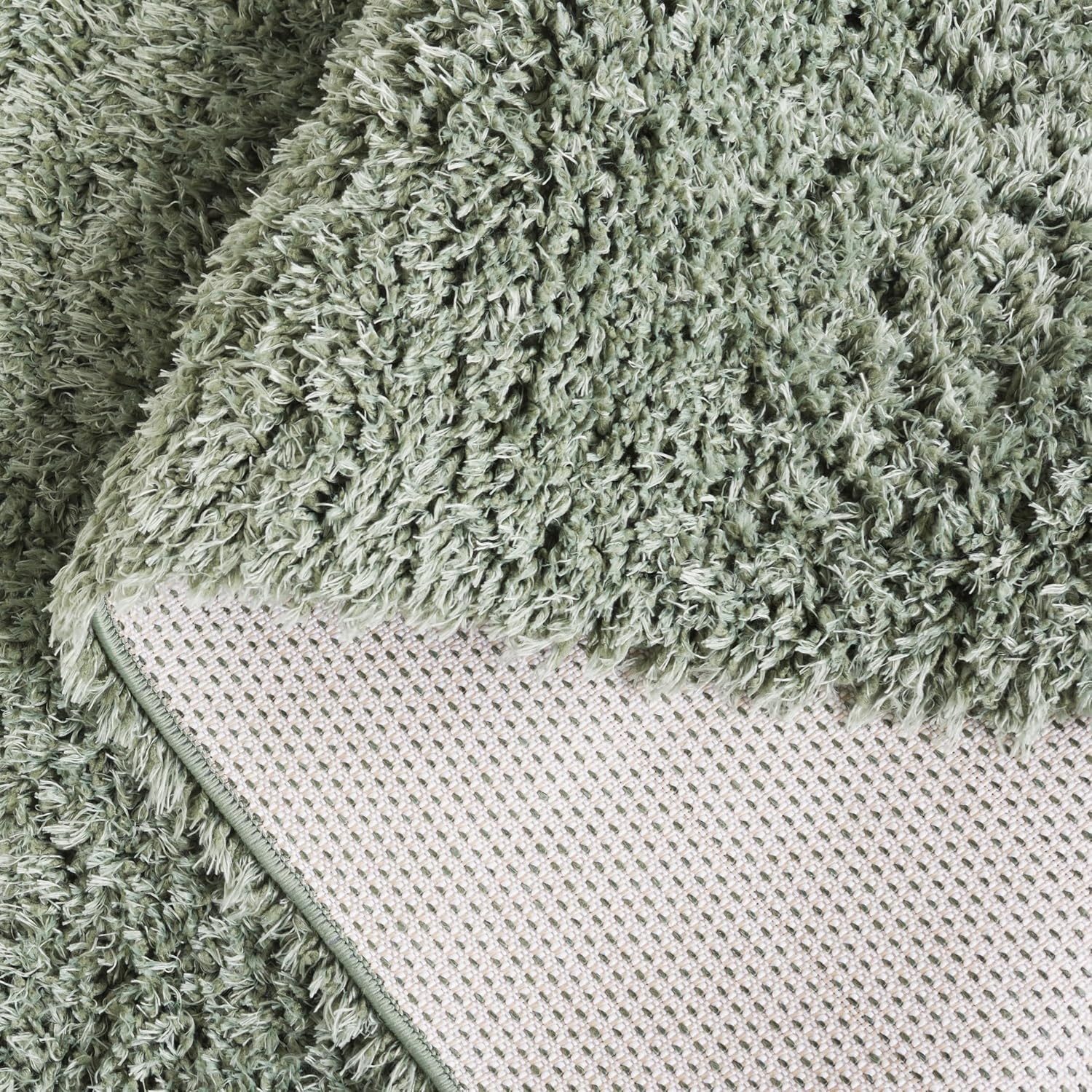 image:imageSAFAVIEH Lindsay Shag Collection Area Rug 9 x 12 Beige Modern Design 2inch Thick Ideal for the Living Room Dining Bedroom LNS560BGreen