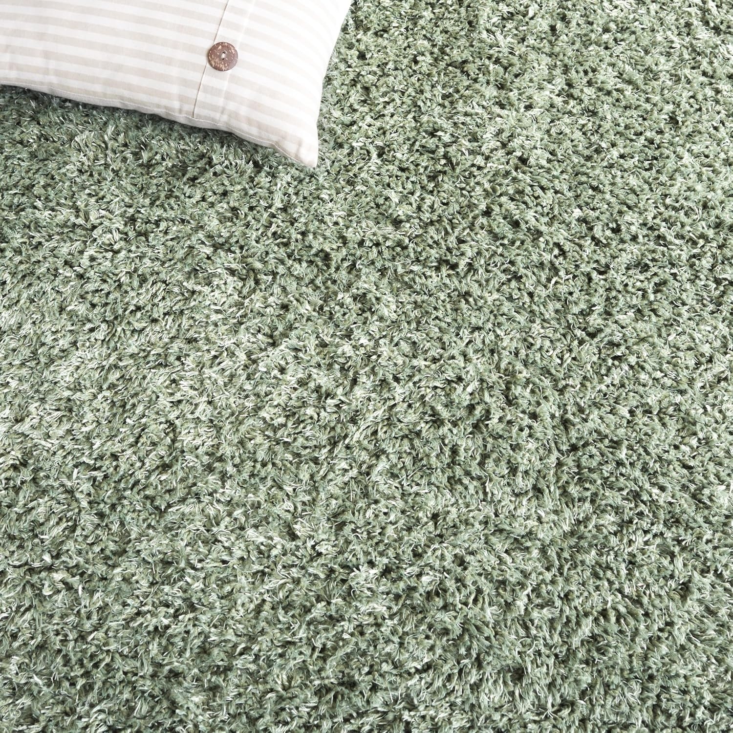 image:imageSAFAVIEH Lindsay Shag Collection Area Rug 9 x 12 Beige Modern Design 2inch Thick Ideal for the Living Room Dining Bedroom LNS560BGreen