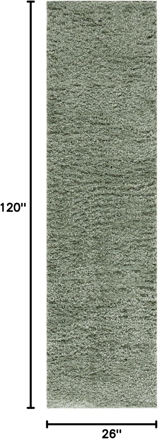 image:imageSAFAVIEH Lindsay Shag Collection Area Rug 9 x 12 Beige Modern Design 2inch Thick Ideal for the Living Room Dining Bedroom LNS560BGreen