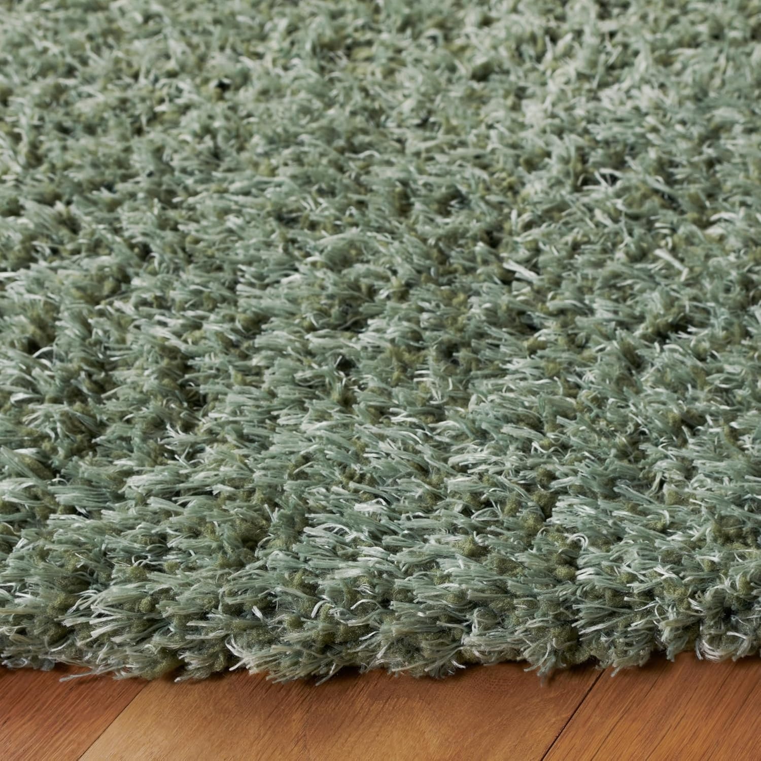 image:imageSAFAVIEH Lindsay Shag Collection Area Rug 9 x 12 Beige Modern Design 2inch Thick Ideal for the Living Room Dining Bedroom LNS560BGreen