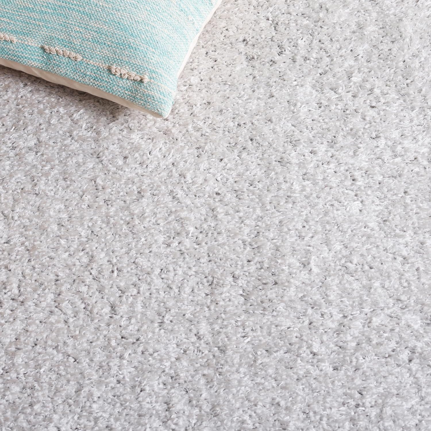image:imageSAFAVIEH Lindsay Shag Collection Area Rug 9 x 12 Beige Modern Design 2inch Thick Ideal for the Living Room Dining Bedroom LNS560BGrey