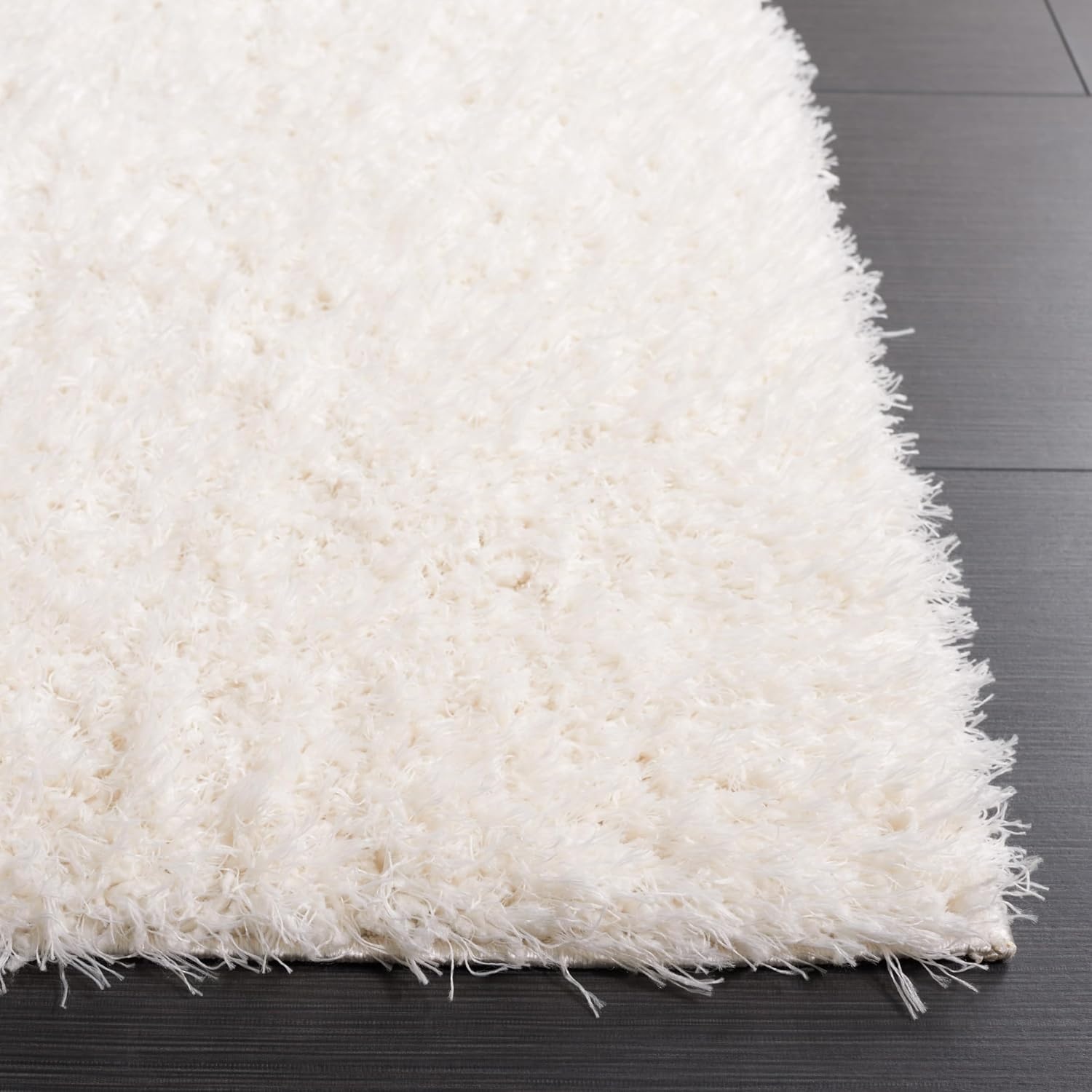 image:imageSAFAVIEH Lindsay Shag Collection Area Rug 9 x 12 Beige Modern Design 2inch Thick Ideal for the Living Room Dining Bedroom LNS560BIvory