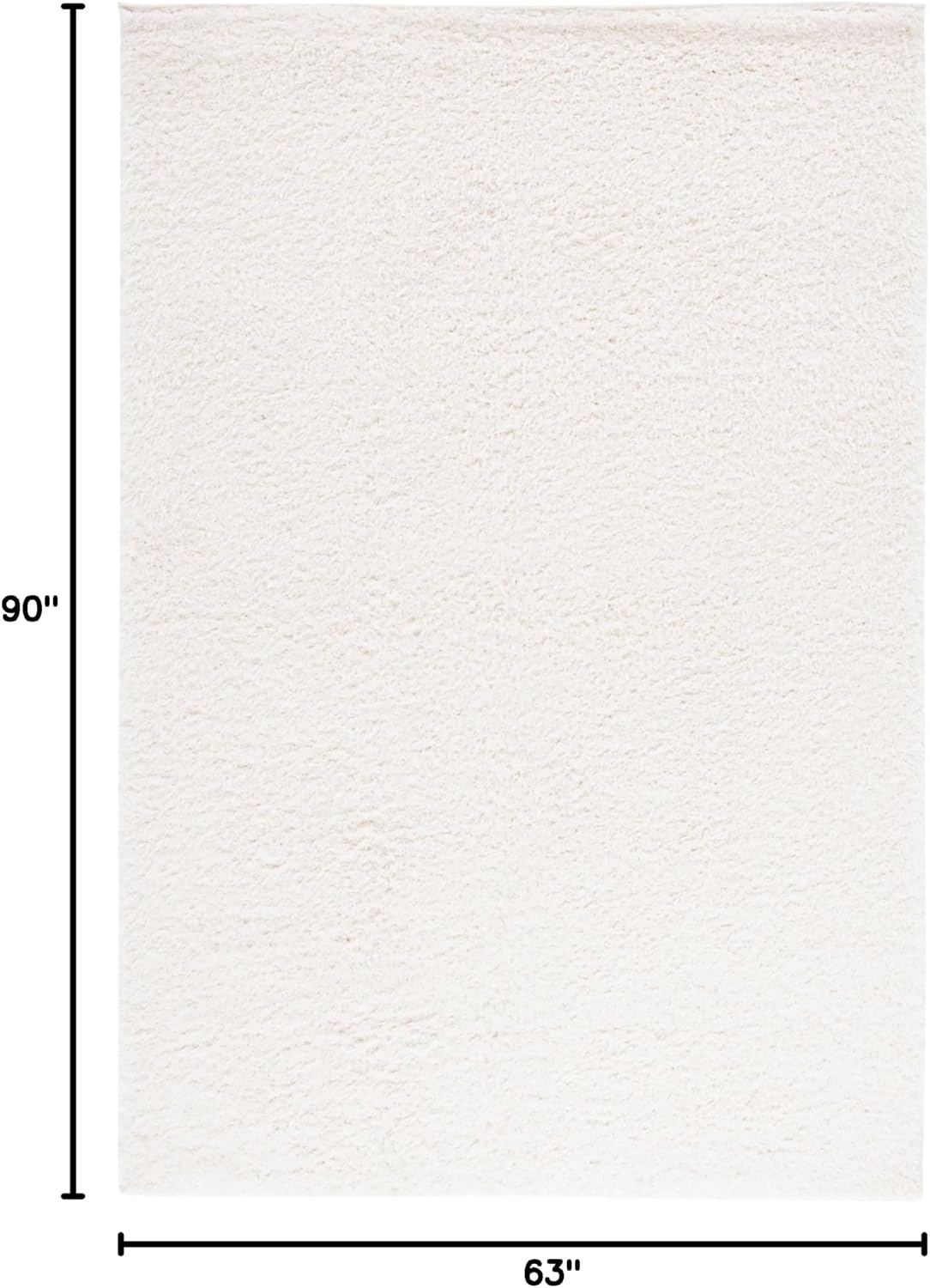 image:imageSAFAVIEH Lindsay Shag Collection Area Rug 9 x 12 Beige Modern Design 2inch Thick Ideal for the Living Room Dining Bedroom LNS560BIvory