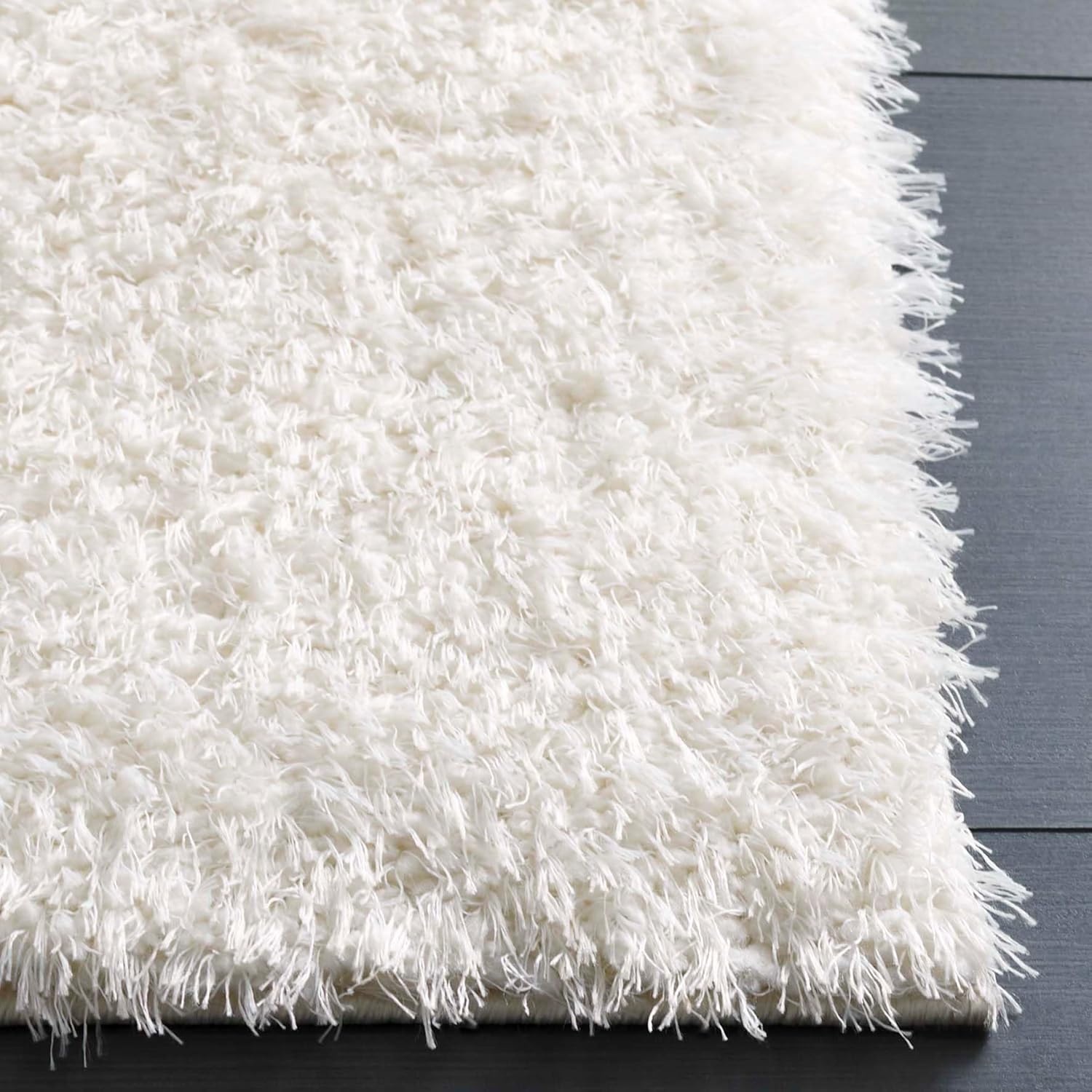 image:imageSAFAVIEH Lindsay Shag Collection Area Rug 9 x 12 Beige Modern Design 2inch Thick Ideal for the Living Room Dining Bedroom LNS560BIvory