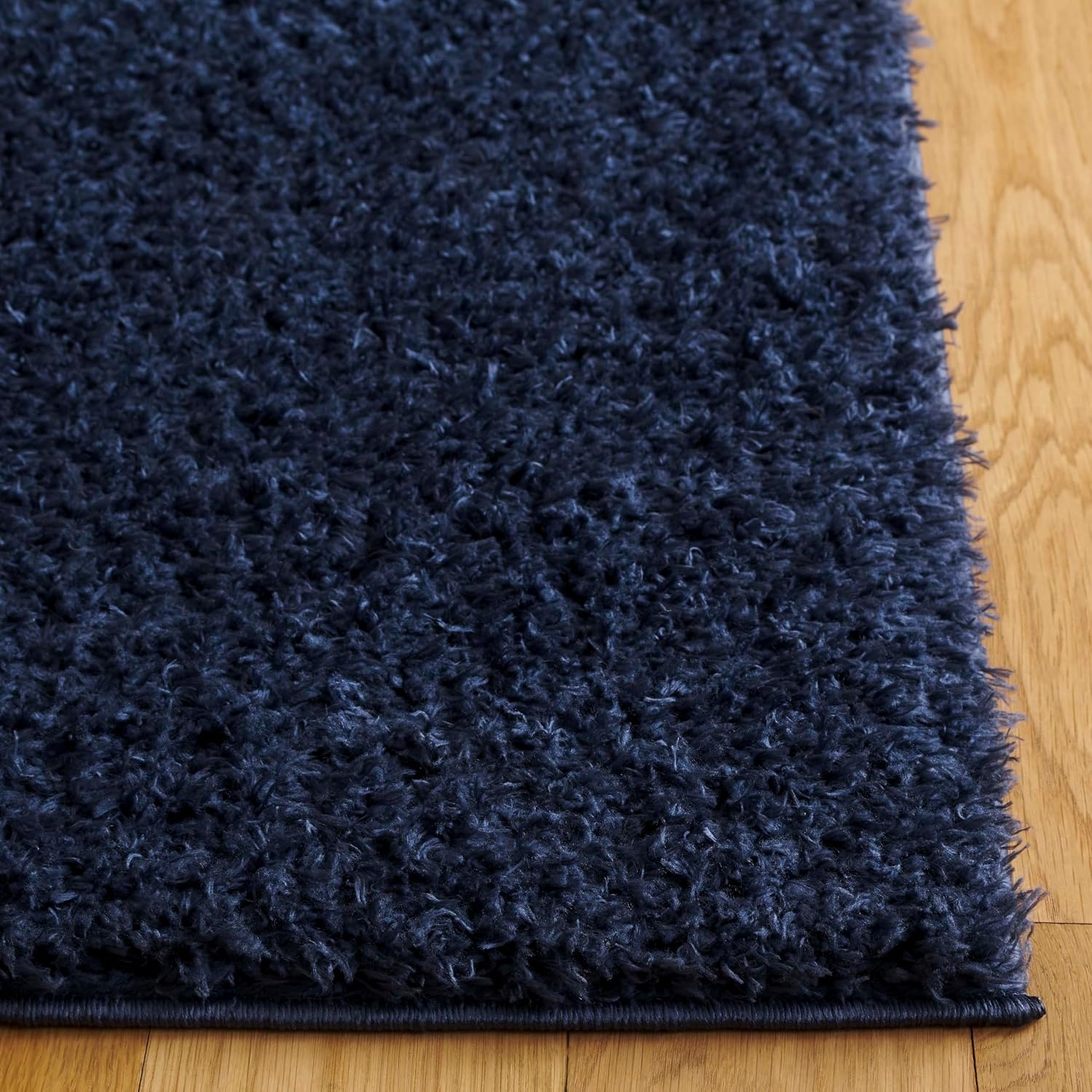 image:imageSAFAVIEH Lindsay Shag Collection Area Rug 9 x 12 Beige Modern Design 2inch Thick Ideal for the Living Room Dining Bedroom LNS560BNavy