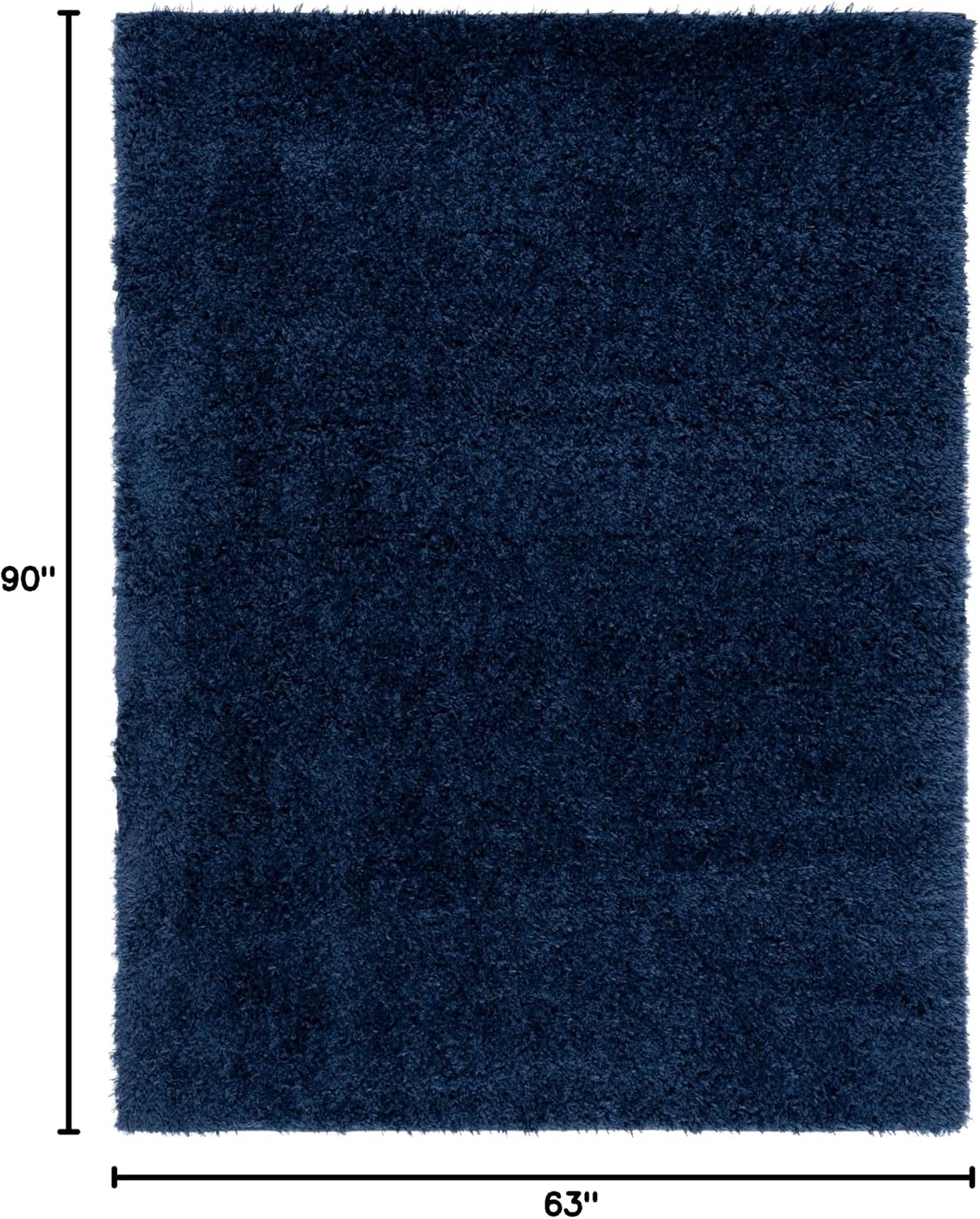image:imageSAFAVIEH Lindsay Shag Collection Area Rug 9 x 12 Beige Modern Design 2inch Thick Ideal for the Living Room Dining Bedroom LNS560BNavy