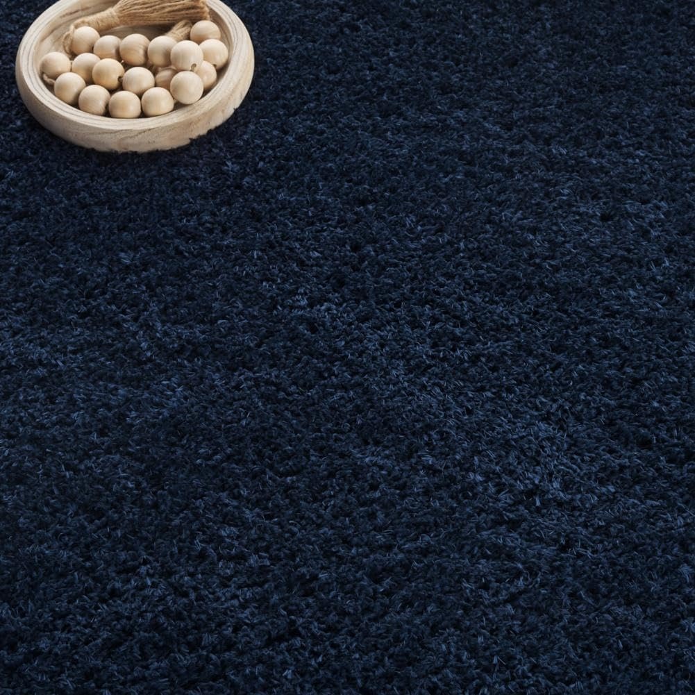 image:imageSAFAVIEH Lindsay Shag Collection Area Rug 9 x 12 Beige Modern Design 2inch Thick Ideal for the Living Room Dining Bedroom LNS560BNavy
