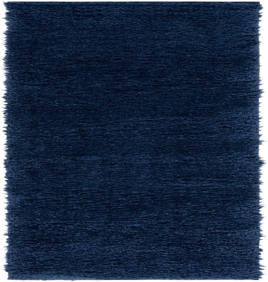image:imageSAFAVIEH Lindsay Shag Collection Area Rug 9 x 12 Beige Modern Design 2inch Thick Ideal for the Living Room Dining Bedroom LNS560BNavy