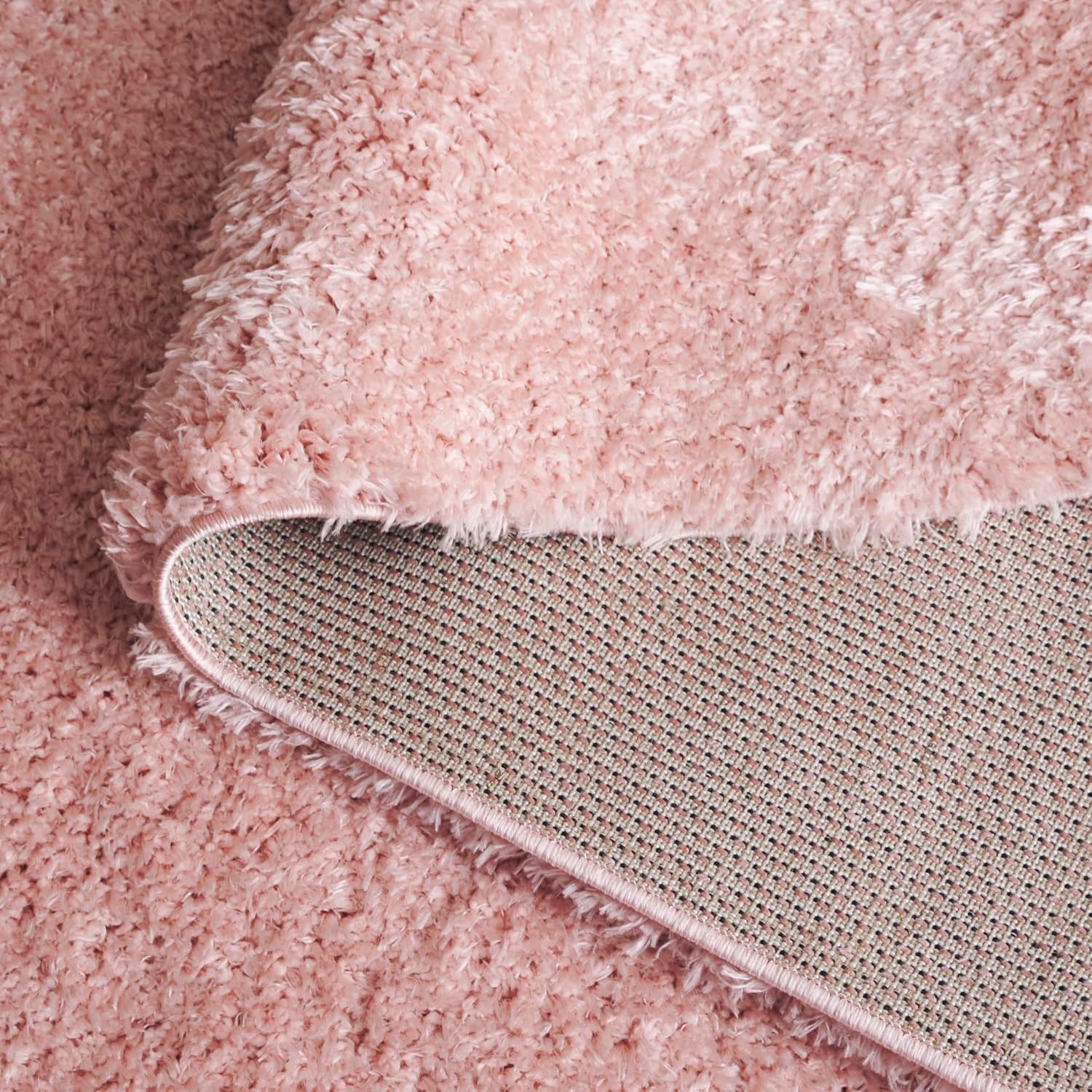 image:imageSAFAVIEH Lindsay Shag Collection Area Rug 9 x 12 Beige Modern Design 2inch Thick Ideal for the Living Room Dining Bedroom LNS560BPink
