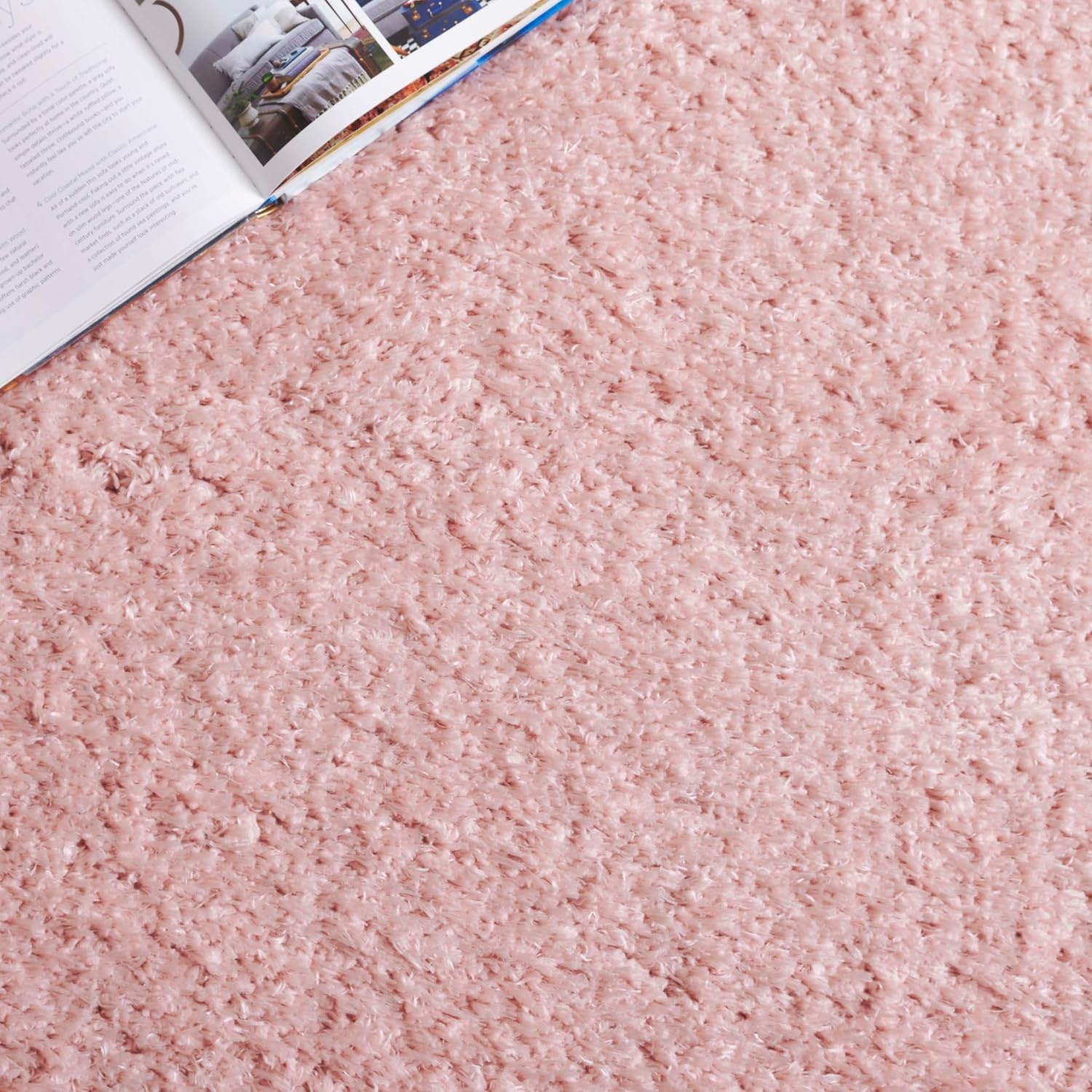 image:imageSAFAVIEH Lindsay Shag Collection Area Rug 9 x 12 Beige Modern Design 2inch Thick Ideal for the Living Room Dining Bedroom LNS560BPink