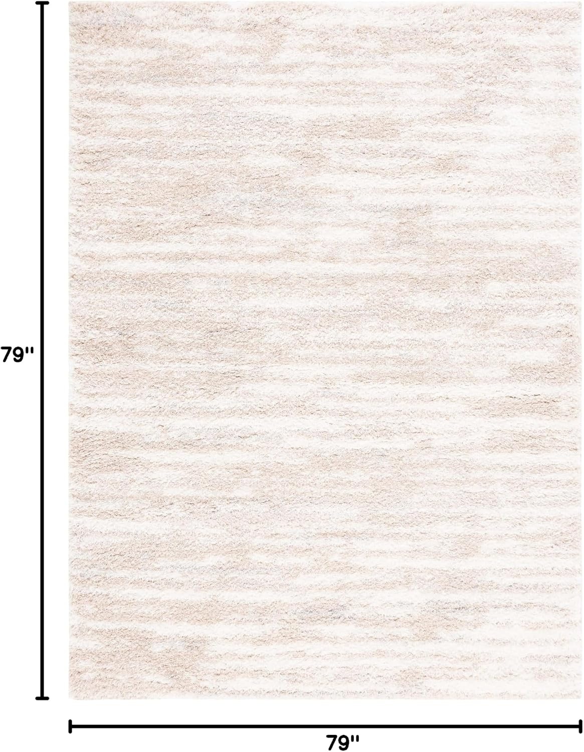 image:imageSAFAVIEH Lindsay Shag Collection Area Rug 9 x 12 Beige amp Ivory Modern Design 2inch Thick Ideal for the Living Room Dining Bedroom LNS554BBeigeIvory