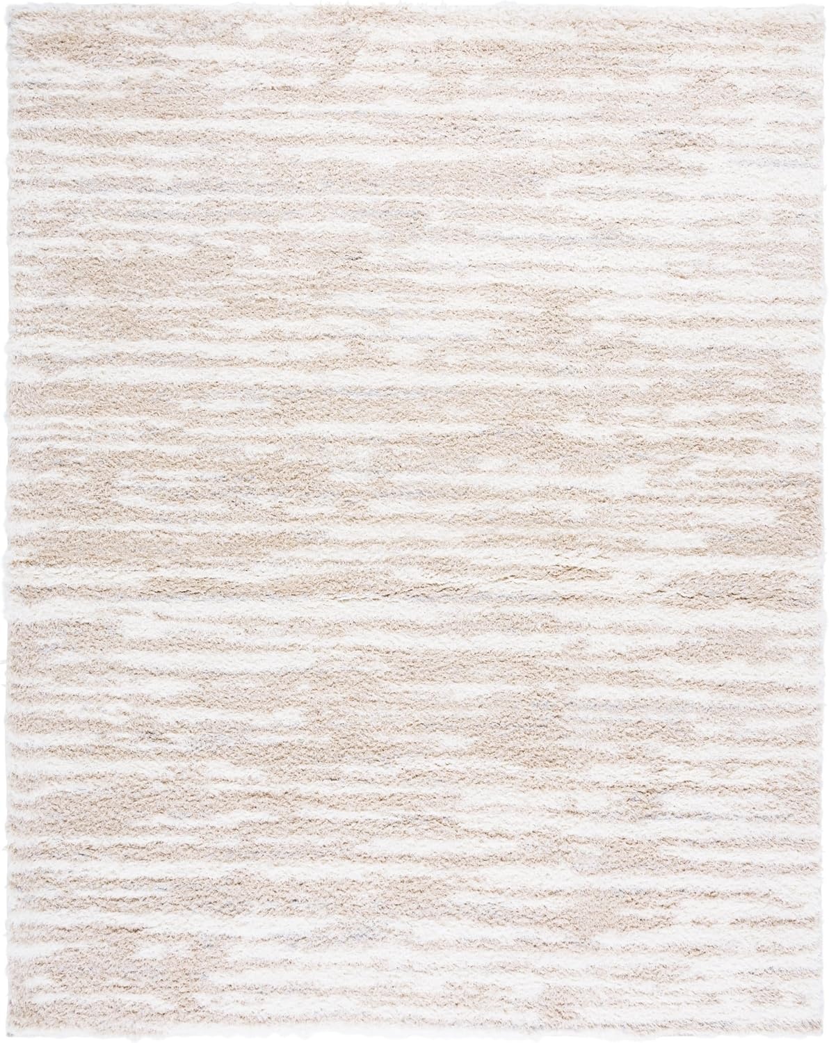 image:imageSAFAVIEH Lindsay Shag Collection Area Rug 9 x 12 Beige amp Ivory Modern Design 2inch Thick Ideal for the Living Room Dining Bedroom LNS554BBeigeIvory