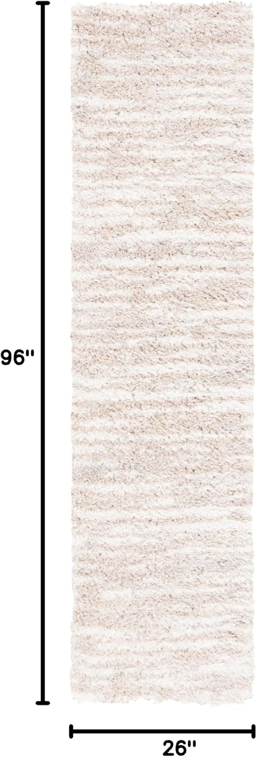 image:imageSAFAVIEH Lindsay Shag Collection Area Rug 9 x 12 Beige amp Ivory Modern Design 2inch Thick Ideal for the Living Room Dining Bedroom LNS554BBeigeIvory