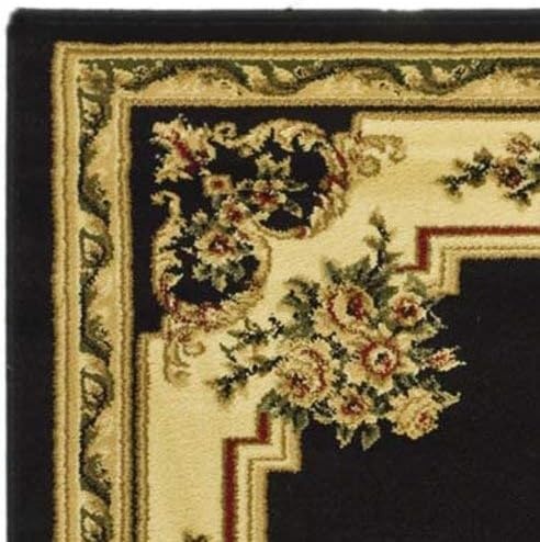image:imageSAFAVIEH Lyndhurst Collection Area Rug 8 x 11 Red amp Ivory Traditional European Medallion Design NonShedding amp Easy Care Ideal for High Traffic Areas in Living Room Bedroom LNH218CBlackIvory