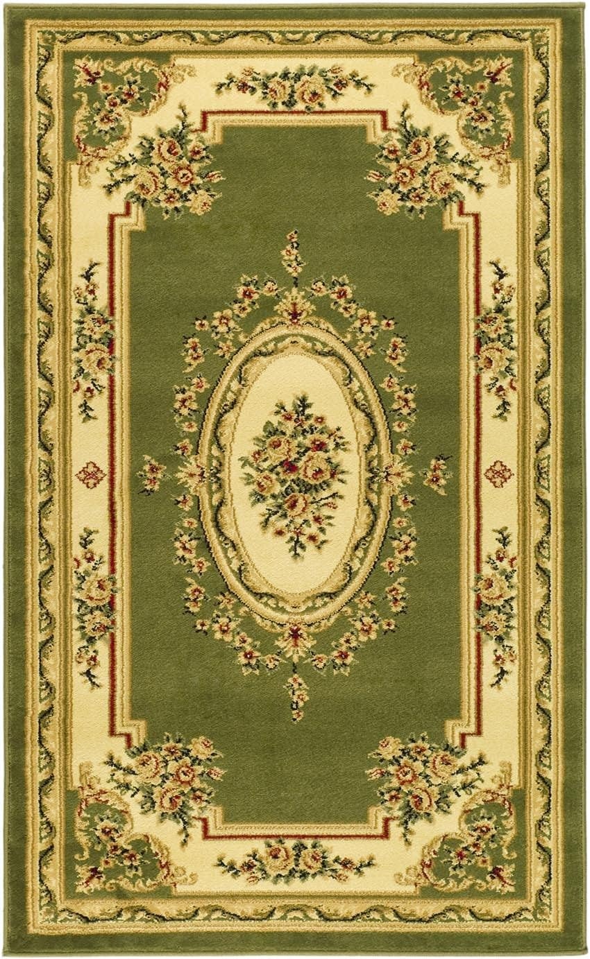 image:imageSAFAVIEH Lyndhurst Collection Area Rug 8 x 11 Red amp Ivory Traditional European Medallion Design NonShedding amp Easy Care Ideal for High Traffic Areas in Living Room Bedroom LNH218CSageIvory