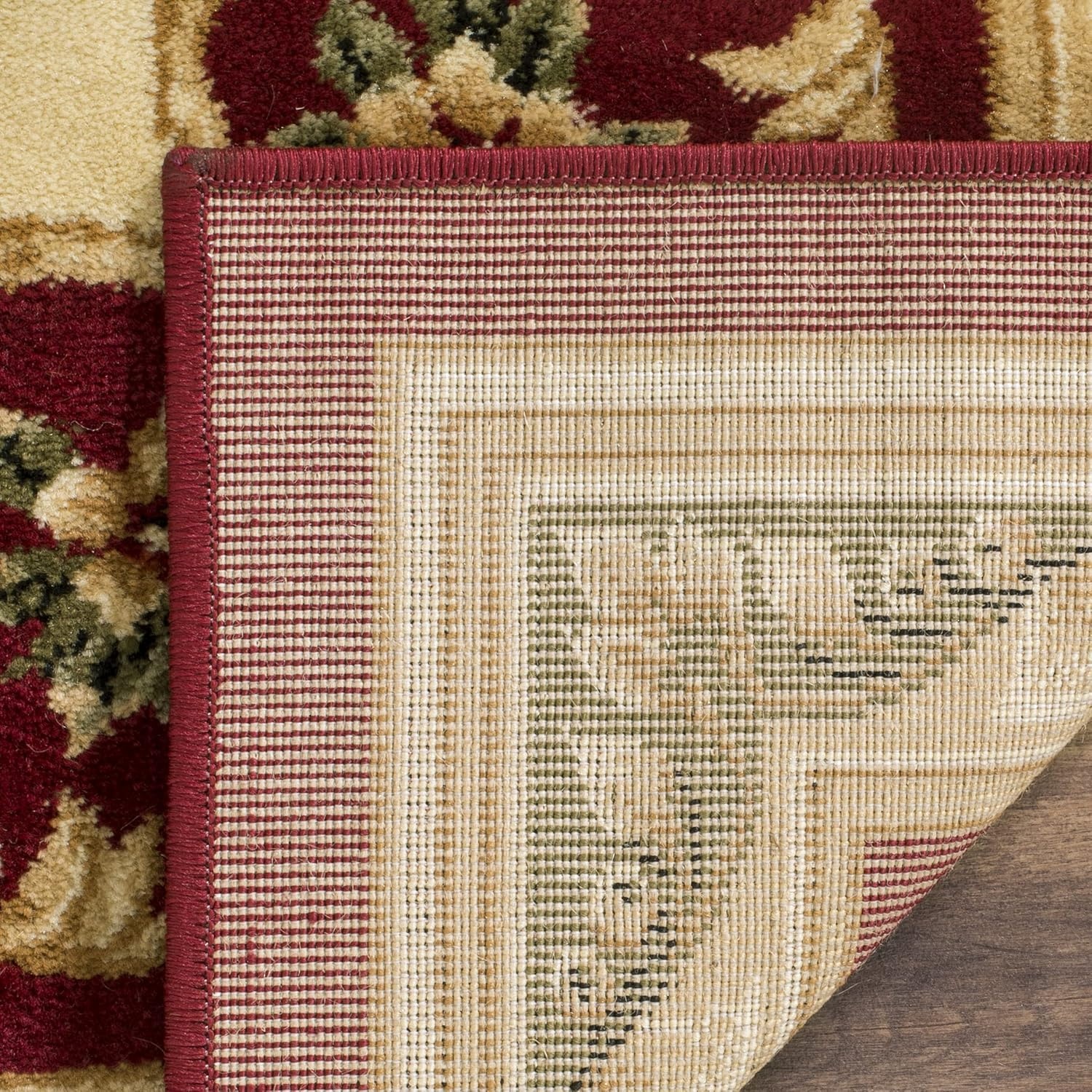 image:imageSAFAVIEH Lyndhurst Collection Area Rug 8 x 11 Red amp Ivory Traditional European Medallion Design NonShedding amp Easy Care Ideal for High Traffic Areas in Living Room Bedroom LNH218CRedIvory