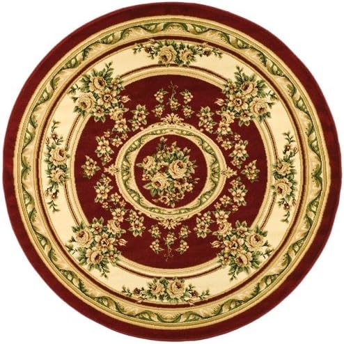 image:imageSAFAVIEH Lyndhurst Collection Area Rug 8 x 11 Red amp Ivory Traditional European Medallion Design NonShedding amp Easy Care Ideal for High Traffic Areas in Living Room Bedroom LNH218CRedIvory