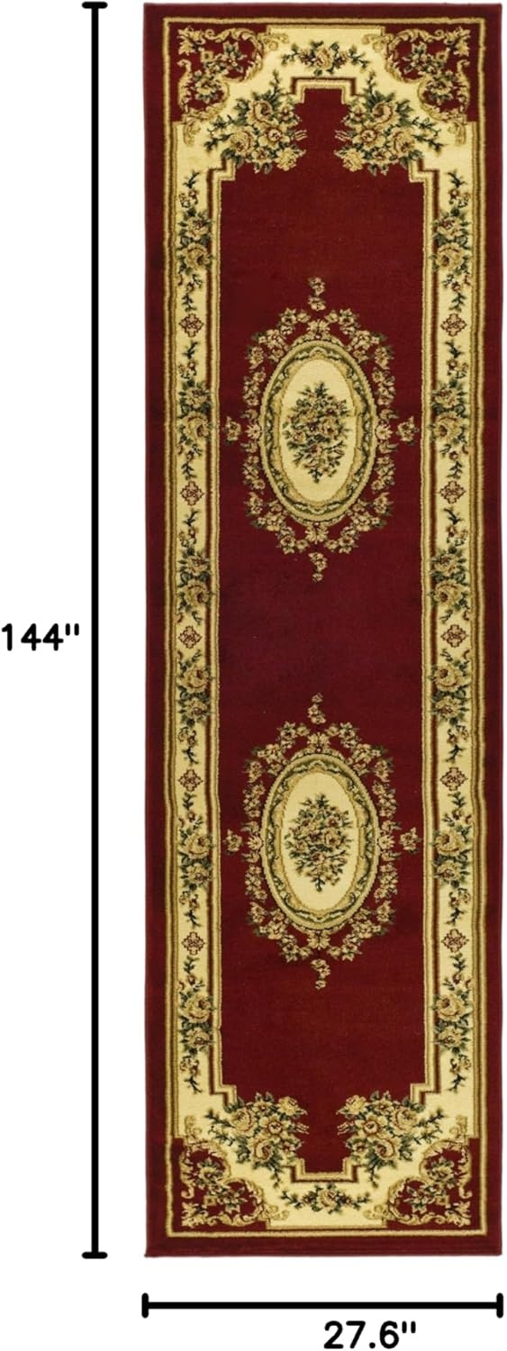 image:imageSAFAVIEH Lyndhurst Collection Area Rug 8 x 11 Red amp Ivory Traditional European Medallion Design NonShedding amp Easy Care Ideal for High Traffic Areas in Living Room Bedroom LNH218CRedIvory