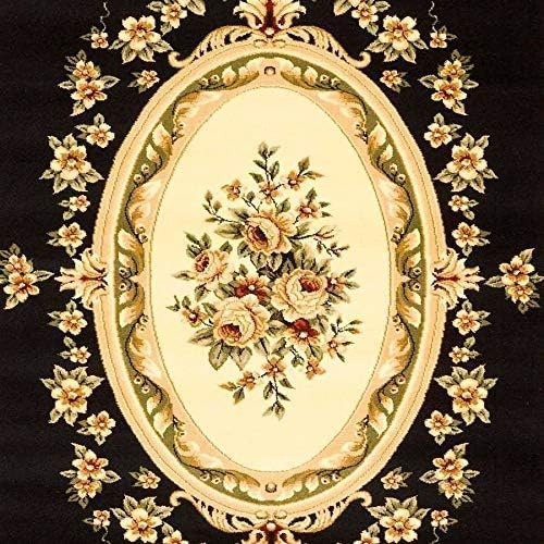 image:imageSAFAVIEH Lyndhurst Collection Area Rug 8 x 11 Red amp Ivory Traditional European Medallion Design NonShedding amp Easy Care Ideal for High Traffic Areas in Living Room Bedroom LNH218CBlackIvory