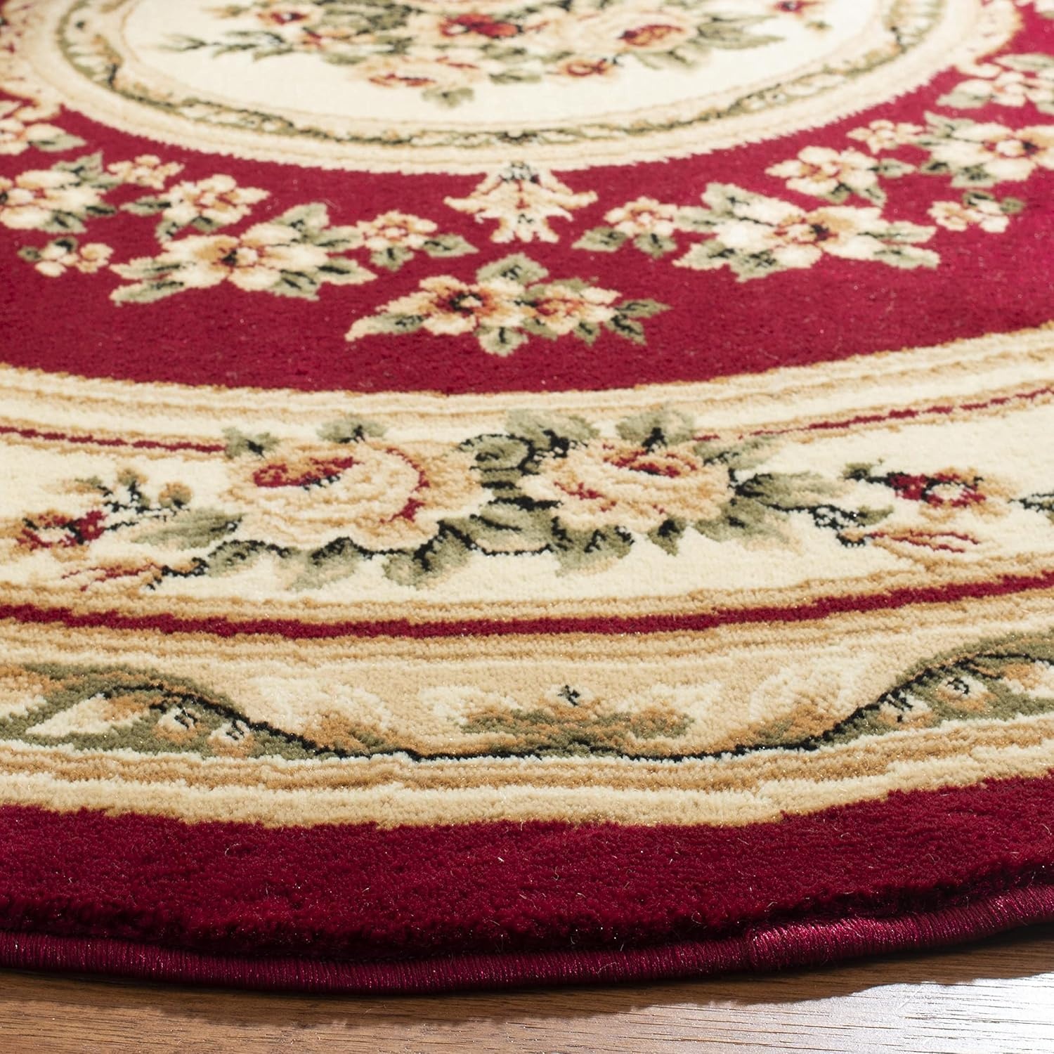 image:imageSAFAVIEH Lyndhurst Collection Area Rug 8 x 11 Red amp Ivory Traditional European Medallion Design NonShedding amp Easy Care Ideal for High Traffic Areas in Living Room Bedroom LNH218CRedIvory