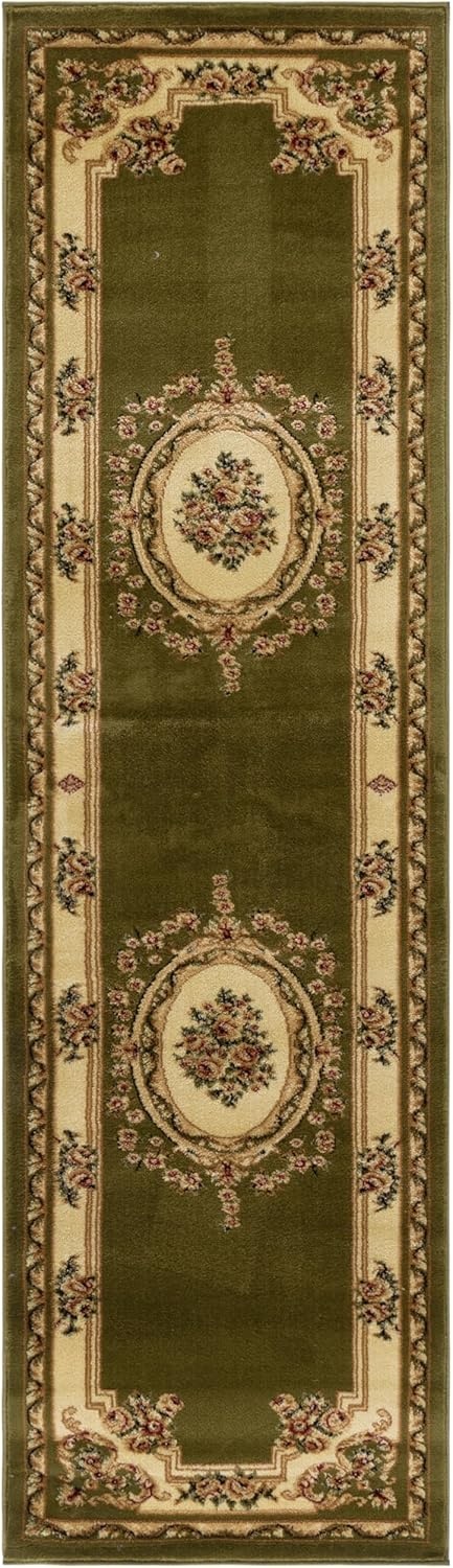image:imageSAFAVIEH Lyndhurst Collection Area Rug 8 x 11 Red amp Ivory Traditional European Medallion Design NonShedding amp Easy Care Ideal for High Traffic Areas in Living Room Bedroom LNH218CSageIvory