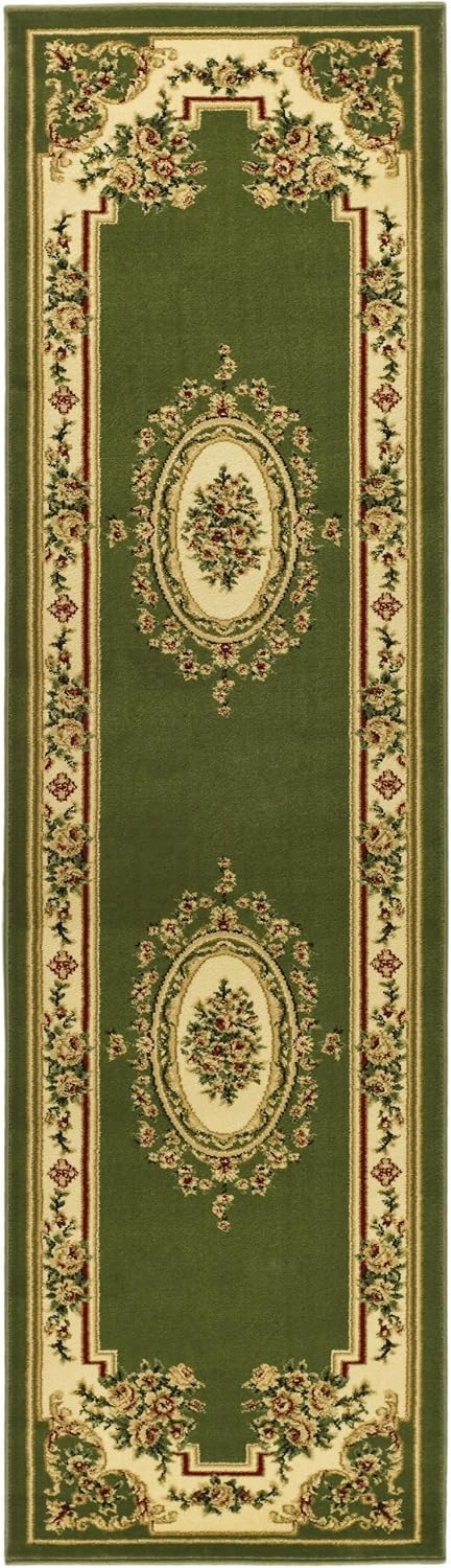 image:imageSAFAVIEH Lyndhurst Collection Area Rug 8 x 11 Red amp Ivory Traditional European Medallion Design NonShedding amp Easy Care Ideal for High Traffic Areas in Living Room Bedroom LNH218CSageIvory