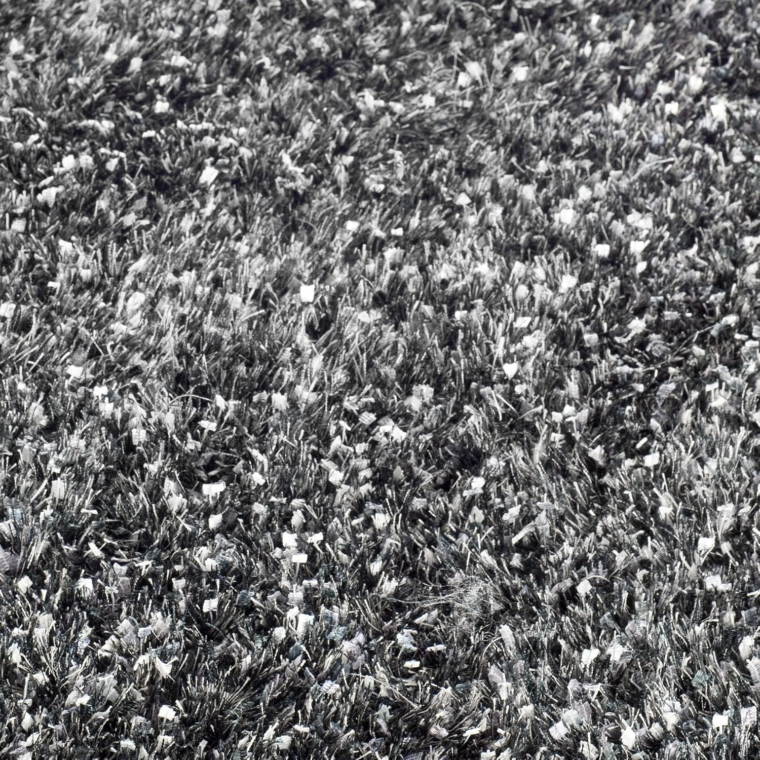 image:imageSAFAVIEH Malibu Shag Collection Area Rug 86 x 12 Silver Handmade Solid 14inch Thick Ideal for High Traffic Areas in Living Room Bedroom MLS431SCharcoal