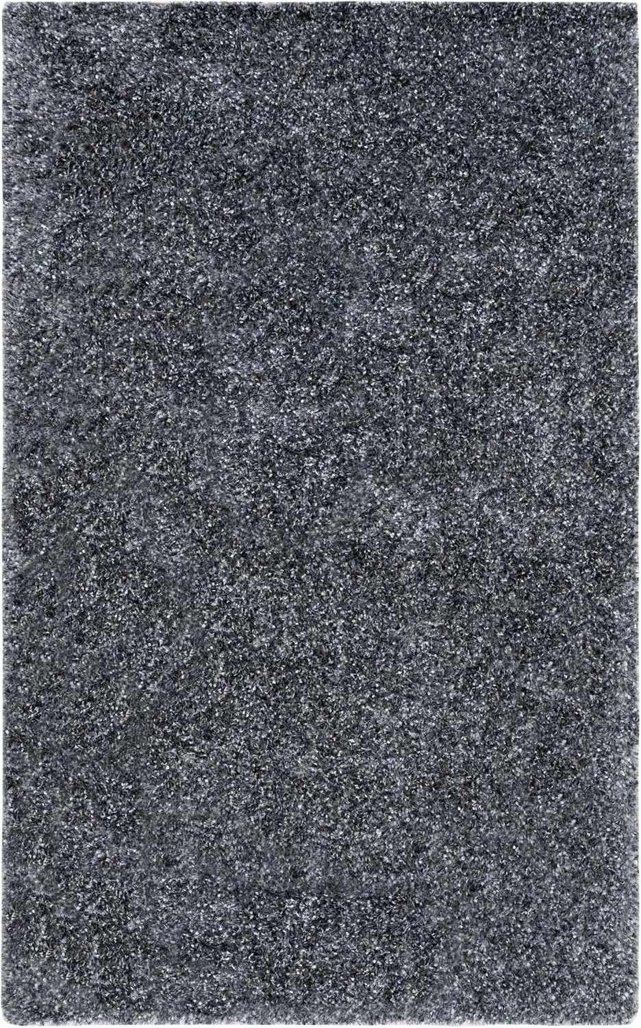 image:imageSAFAVIEH Malibu Shag Collection Area Rug 86 x 12 Silver Handmade Solid 14inch Thick Ideal for High Traffic Areas in Living Room Bedroom MLS431SCharcoal