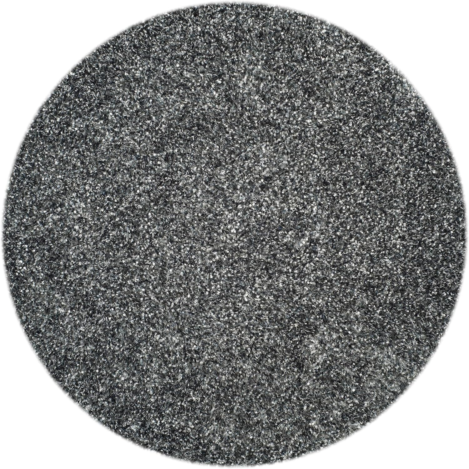 image:imageSAFAVIEH Malibu Shag Collection Area Rug 86 x 12 Silver Handmade Solid 14inch Thick Ideal for High Traffic Areas in Living Room Bedroom MLS431SCharcoal