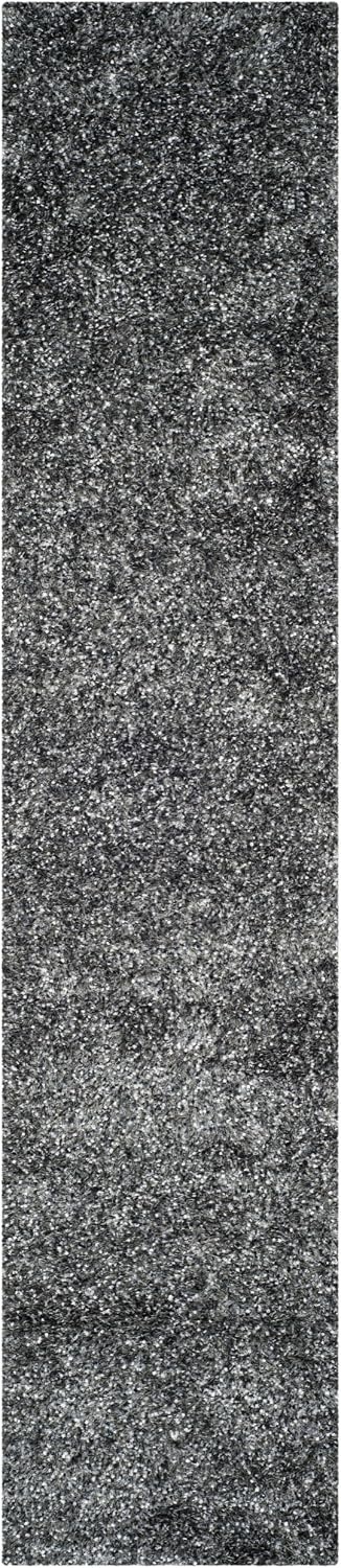 image:imageSAFAVIEH Malibu Shag Collection Area Rug 86 x 12 Silver Handmade Solid 14inch Thick Ideal for High Traffic Areas in Living Room Bedroom MLS431SCharcoal