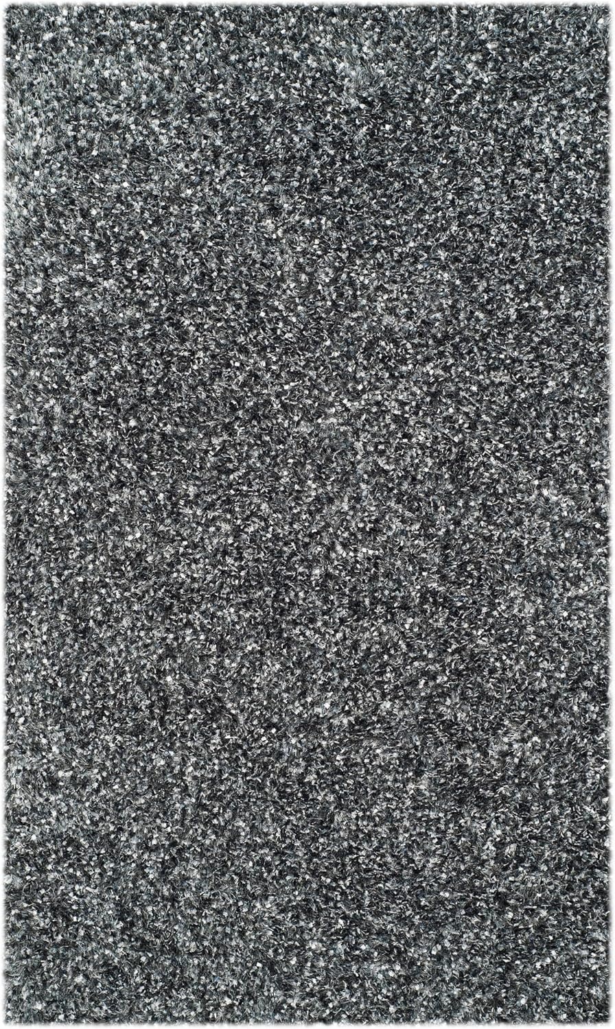 image:imageSAFAVIEH Malibu Shag Collection Area Rug 86 x 12 Silver Handmade Solid 14inch Thick Ideal for High Traffic Areas in Living Room Bedroom MLS431SCharcoal