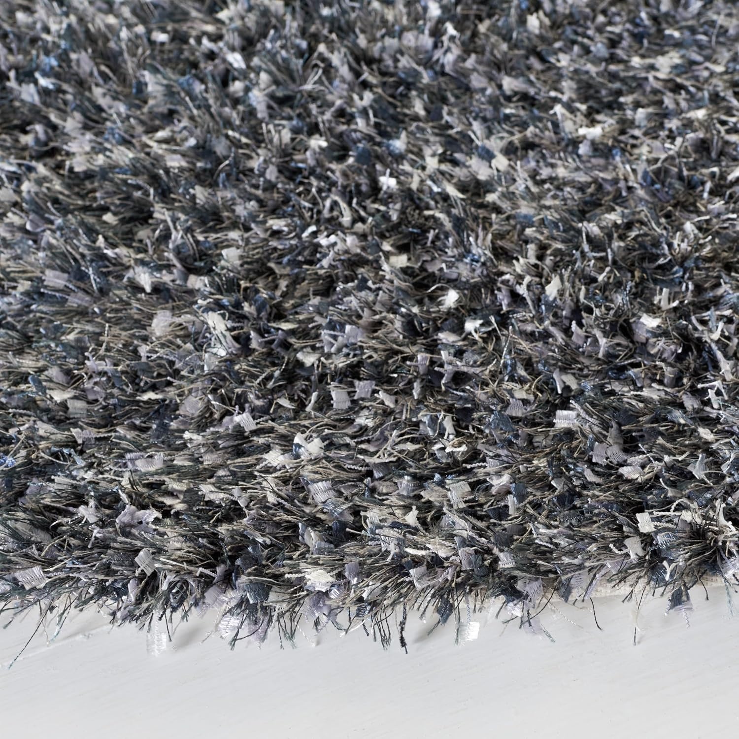 image:imageSAFAVIEH Malibu Shag Collection Area Rug 86 x 12 Silver Handmade Solid 14inch Thick Ideal for High Traffic Areas in Living Room Bedroom MLS431SCharcoal