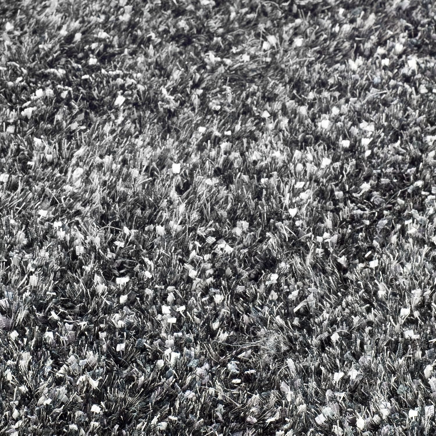 image:imageSAFAVIEH Malibu Shag Collection Area Rug 86 x 12 Silver Handmade Solid 14inch Thick Ideal for High Traffic Areas in Living Room Bedroom MLS431SCharcoal