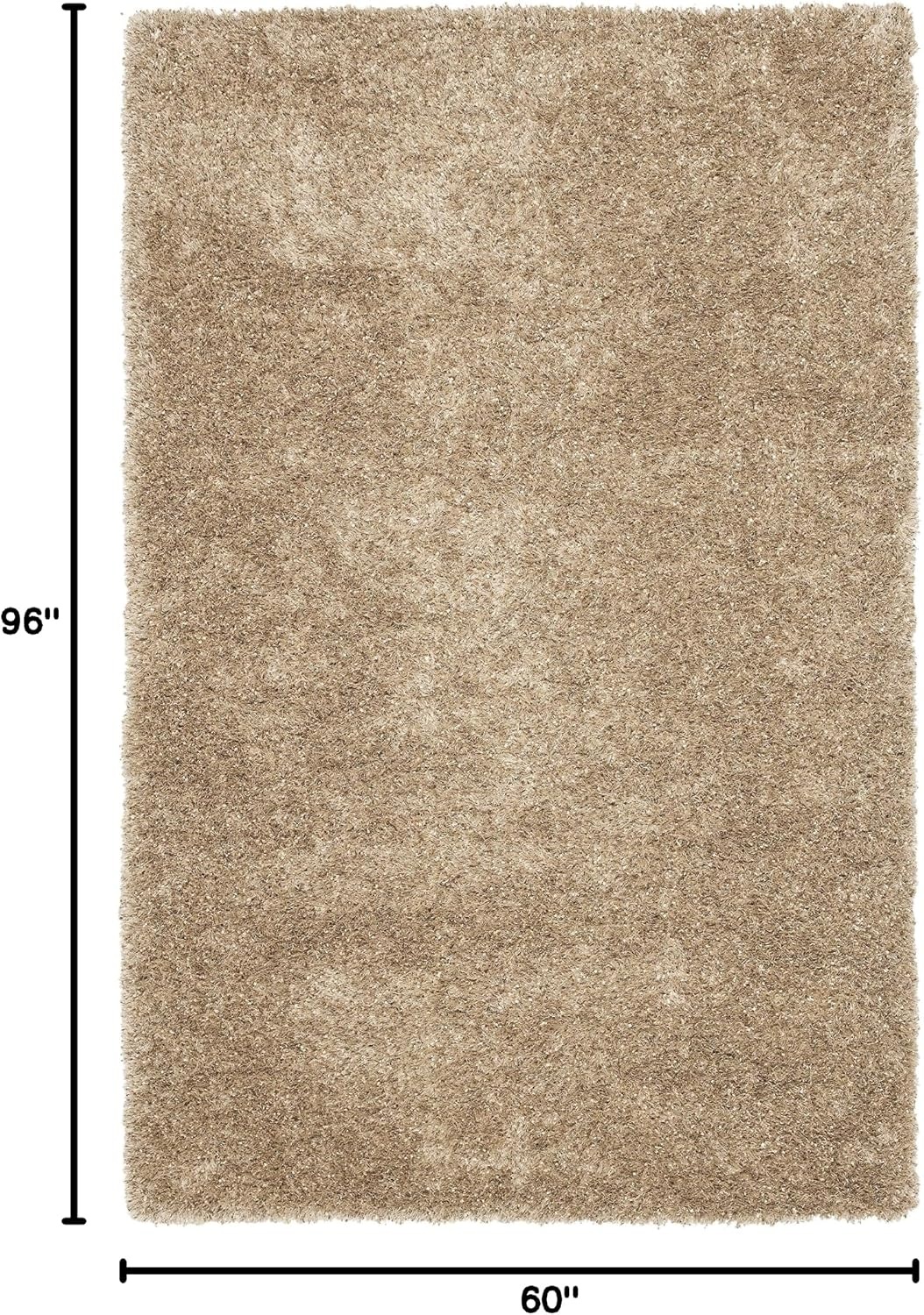 image:imageSAFAVIEH Malibu Shag Collection Area Rug 86 x 12 Silver Handmade Solid 14inch Thick Ideal for High Traffic Areas in Living Room Bedroom MLS431SNatural